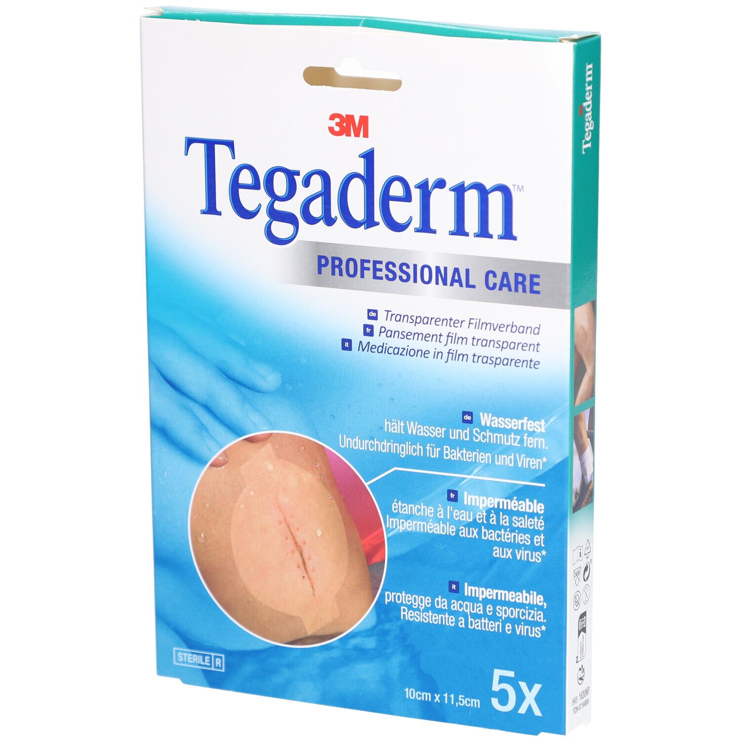 3M Tegaderm Transparentes Folienpflaster 10 x 11,5 cm