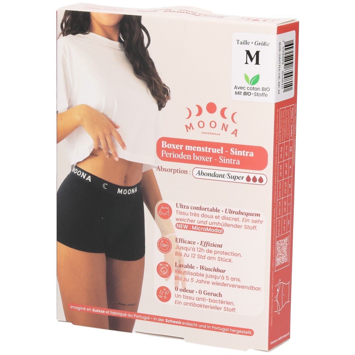 Moona Perioden Boxer Sintra M Absorpt Super 1 St Periodenslip