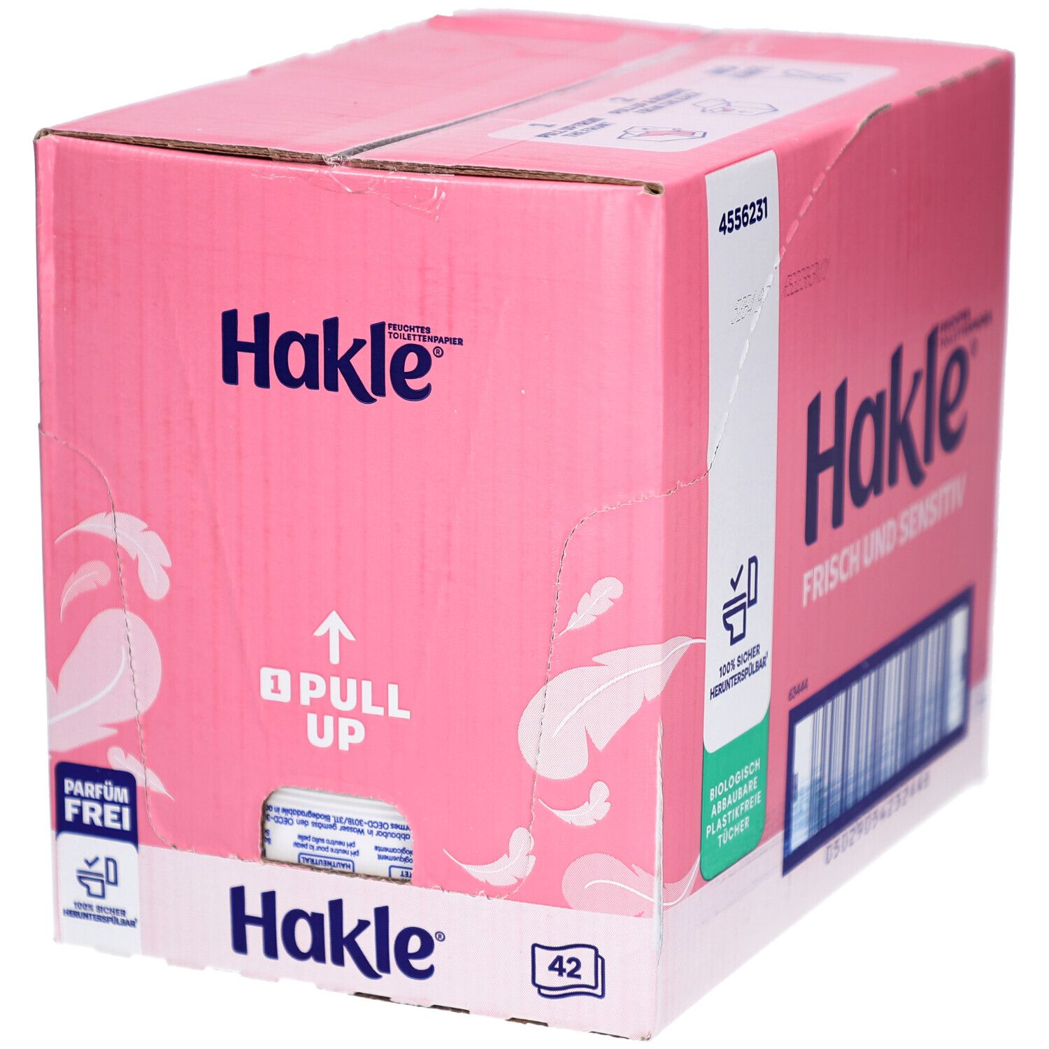 Hakle Frisch und Sensitiv Kosmetiktücher, 42 Stück, parfümfrei.