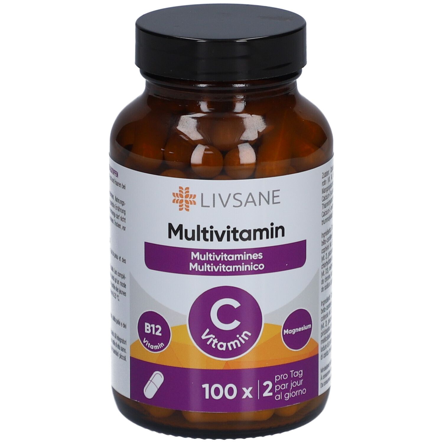 LIVSANE Multivitamin - Vitamin C, B12 & Magnesium 100 St - Redcare Apotheke