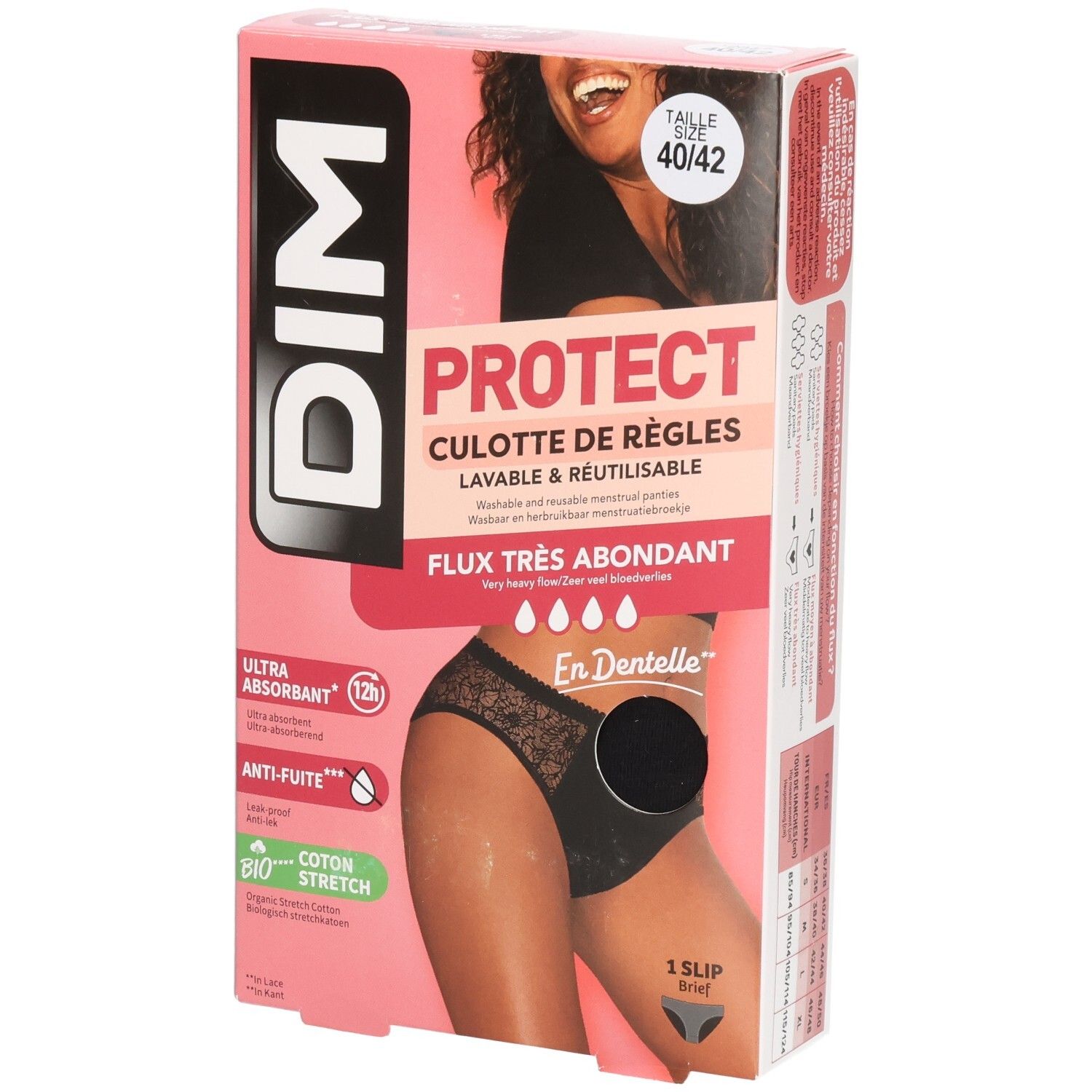 DIM OCS Protect Slip 40-42 sehr stark schwarz 1 St Periodenslip