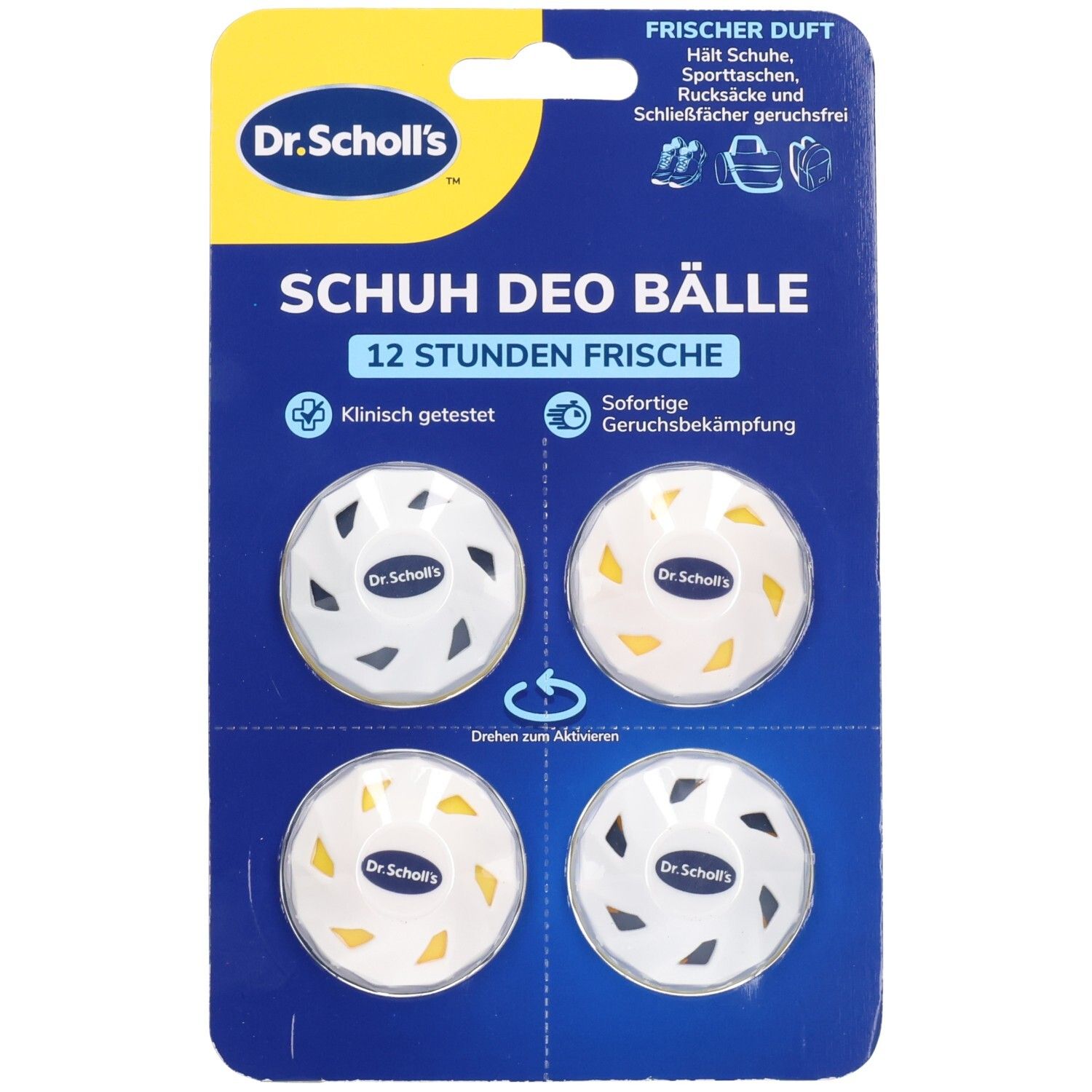 Scholl OdorX Sneaker Balls 4 Stk