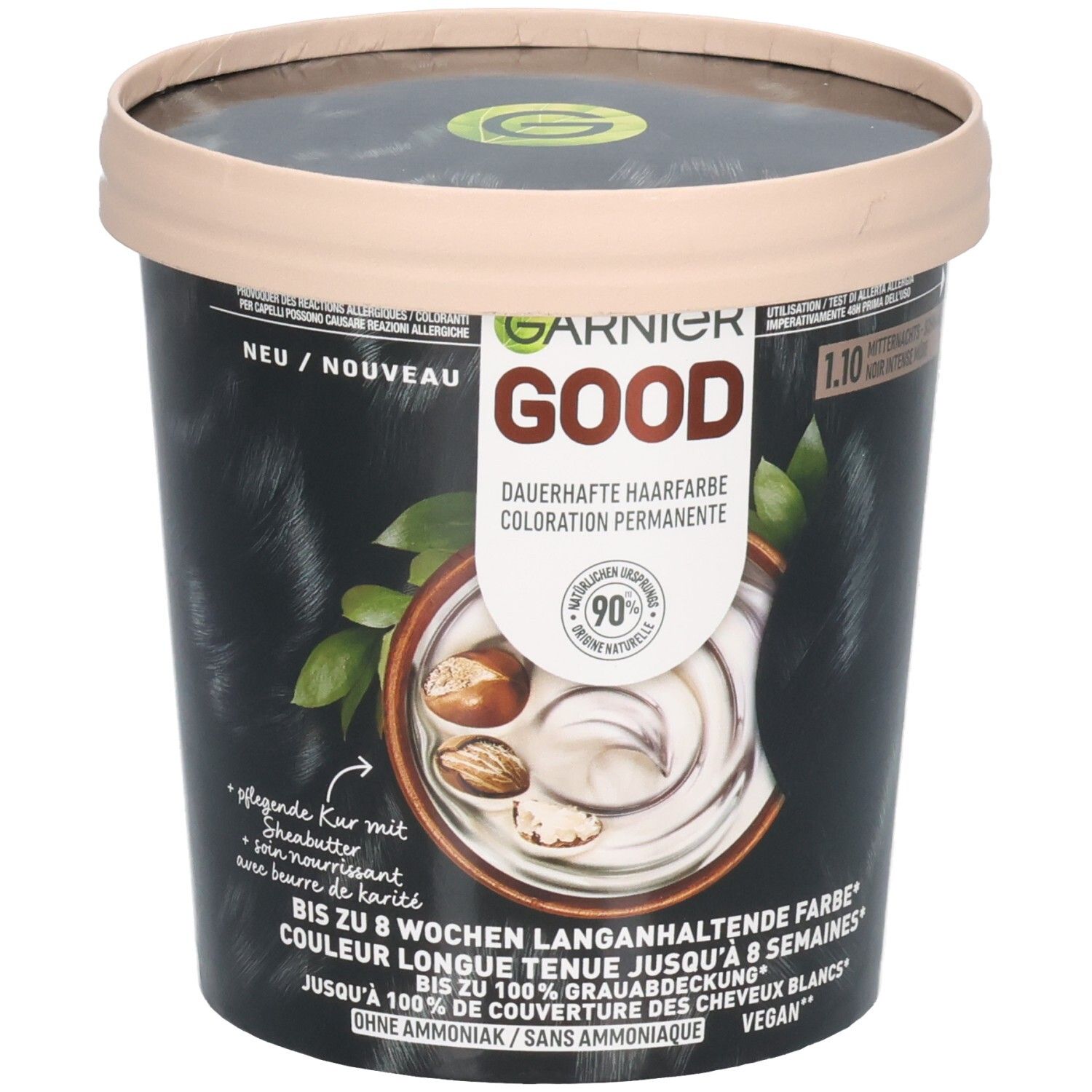 Garnier Good Dauerhaarfarbe 1.10 Intensives Schwarz 'Brombeere“