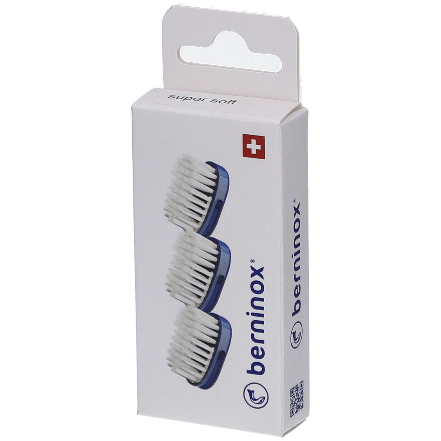 Berninox Ersatzköpfe blau super soft 3 Stk St Zahnbürste