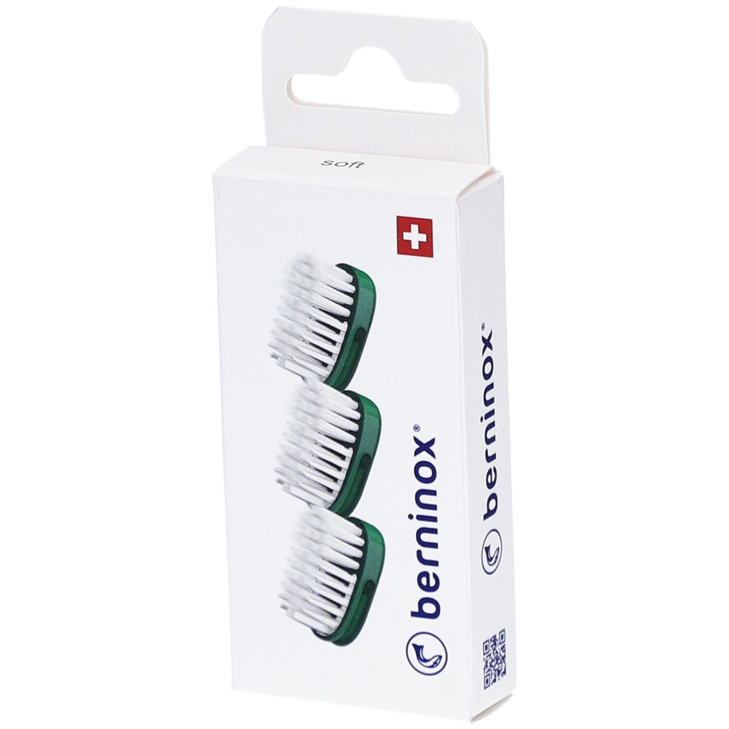 Berninox Ersatzköpfe atl grün soft 3 Stk St Zahnbürste