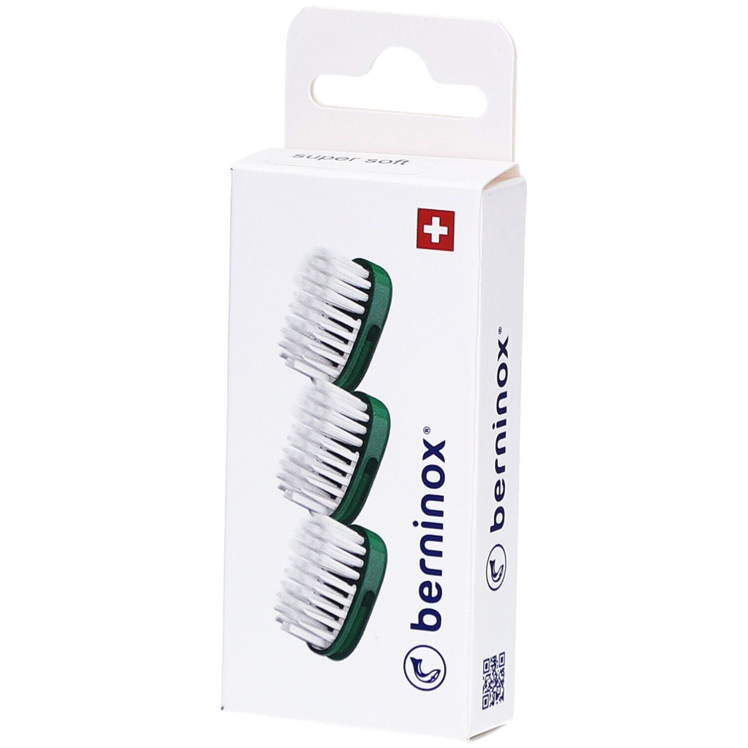 Berninox Ersatzköpfe atl grün super soft 3 Stk St Zahnbürste