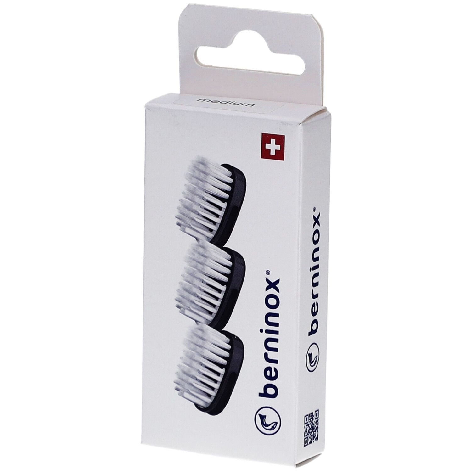 Berninox Ersatzköpfe schwarz medium 3 Stk St Zahnbürste