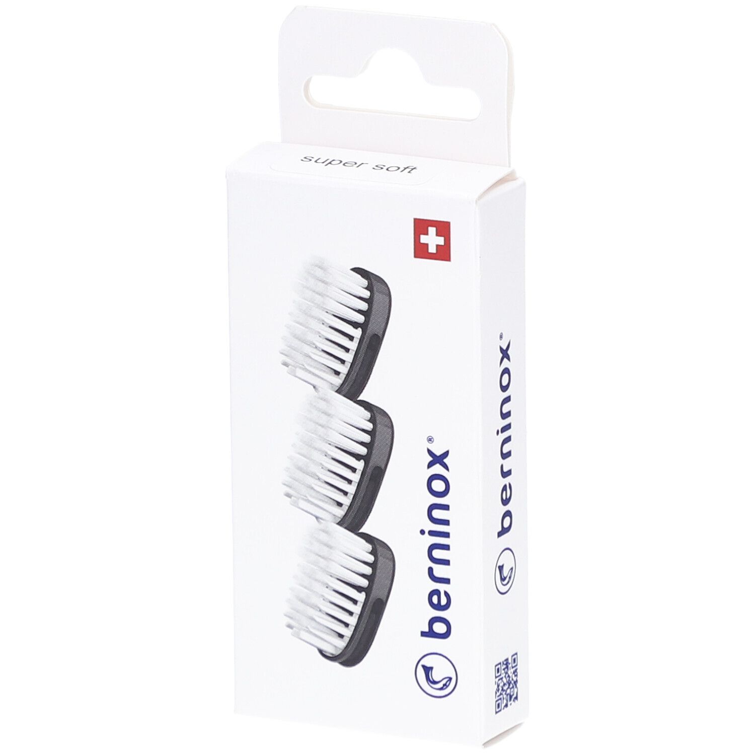 Berninox Ersatzköpfe schwarz super soft 3 Stk St Zahnbürste