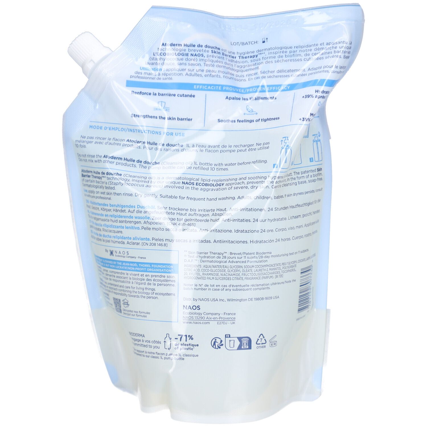 Bioderm Atoderm Huile de Douche Eco-Recharge