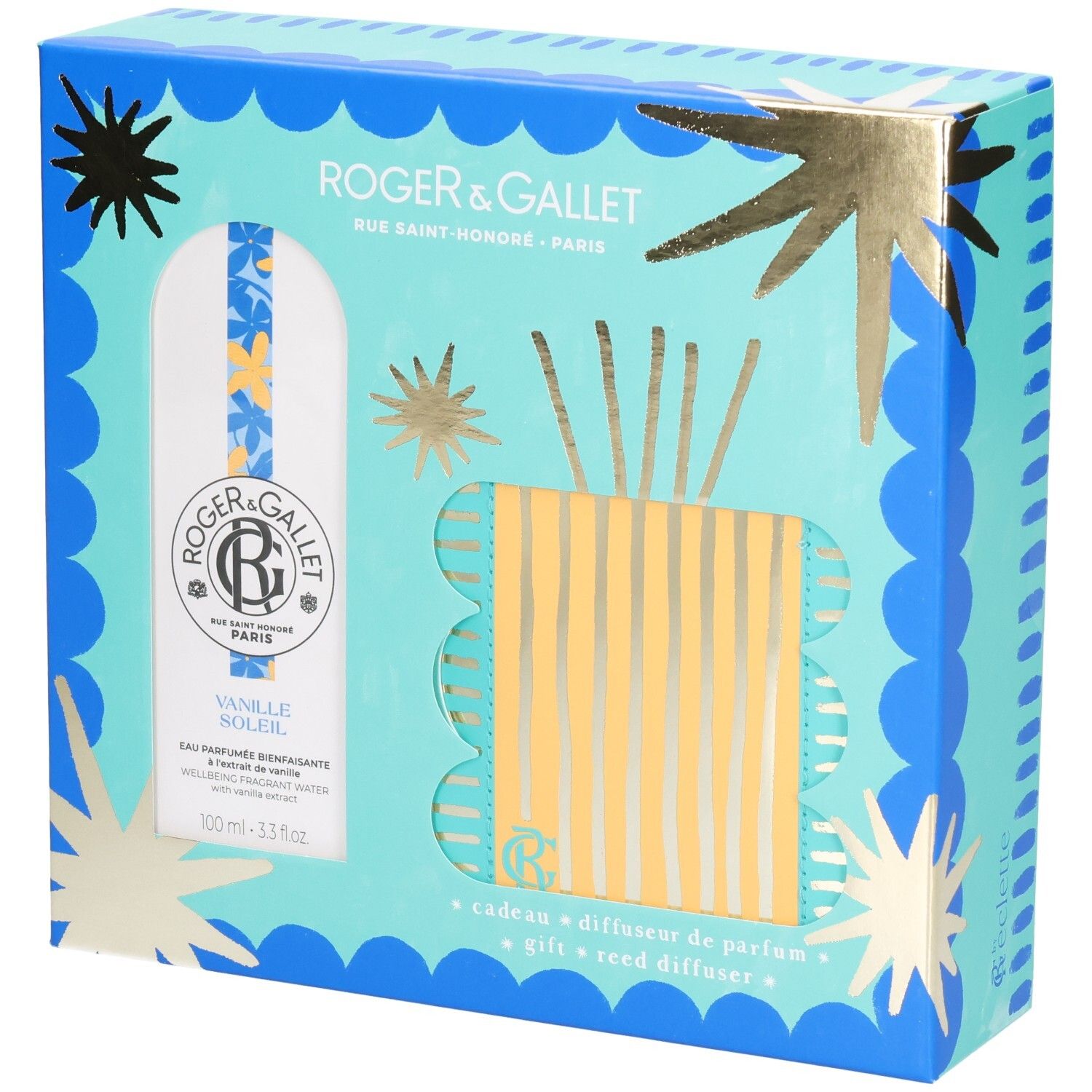 Roger & Gallet Vanille Soleil Parfümwasser + Set mit Duftdiffusor