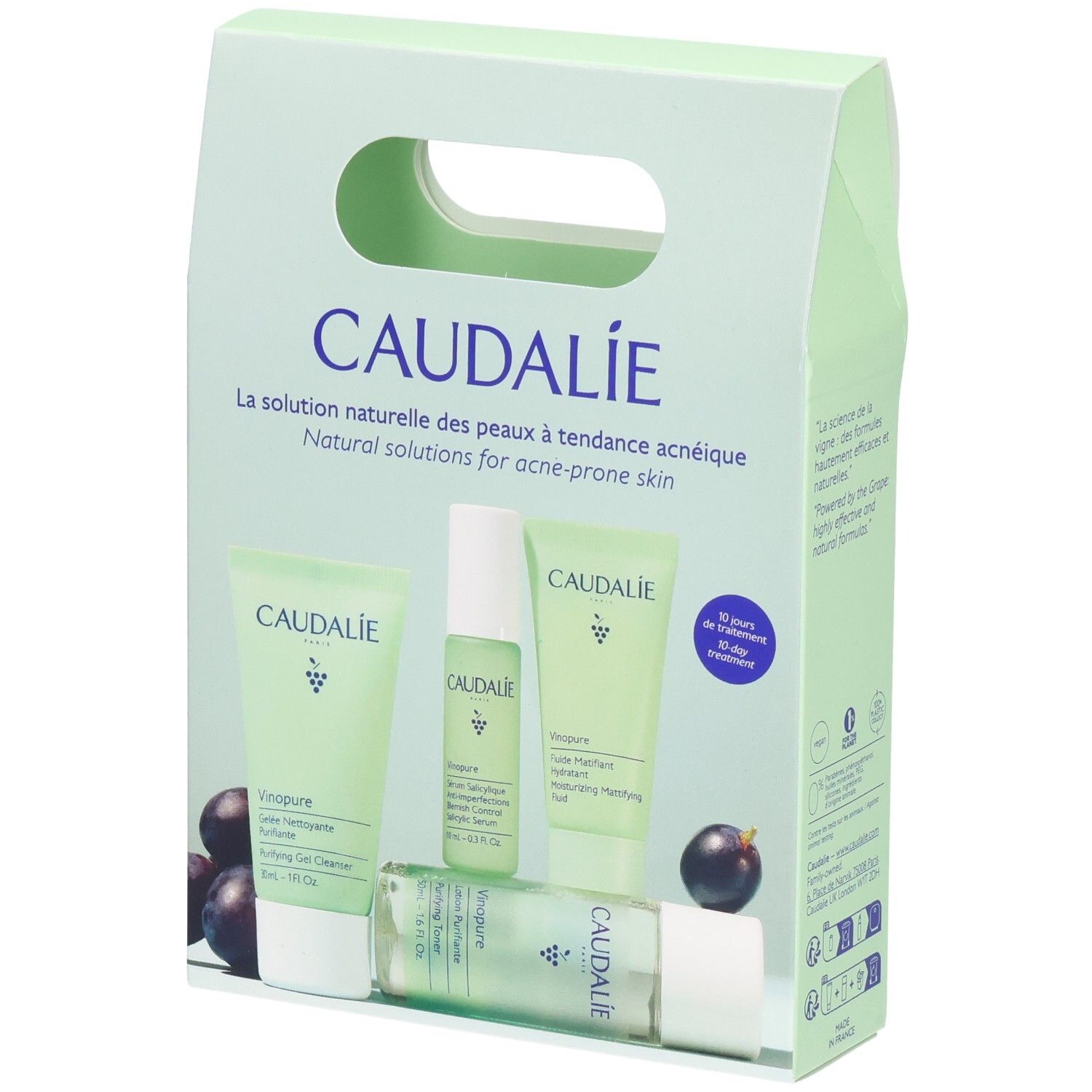 CAUDALIE Coffret soin visage – Vinopure – Kit découverte