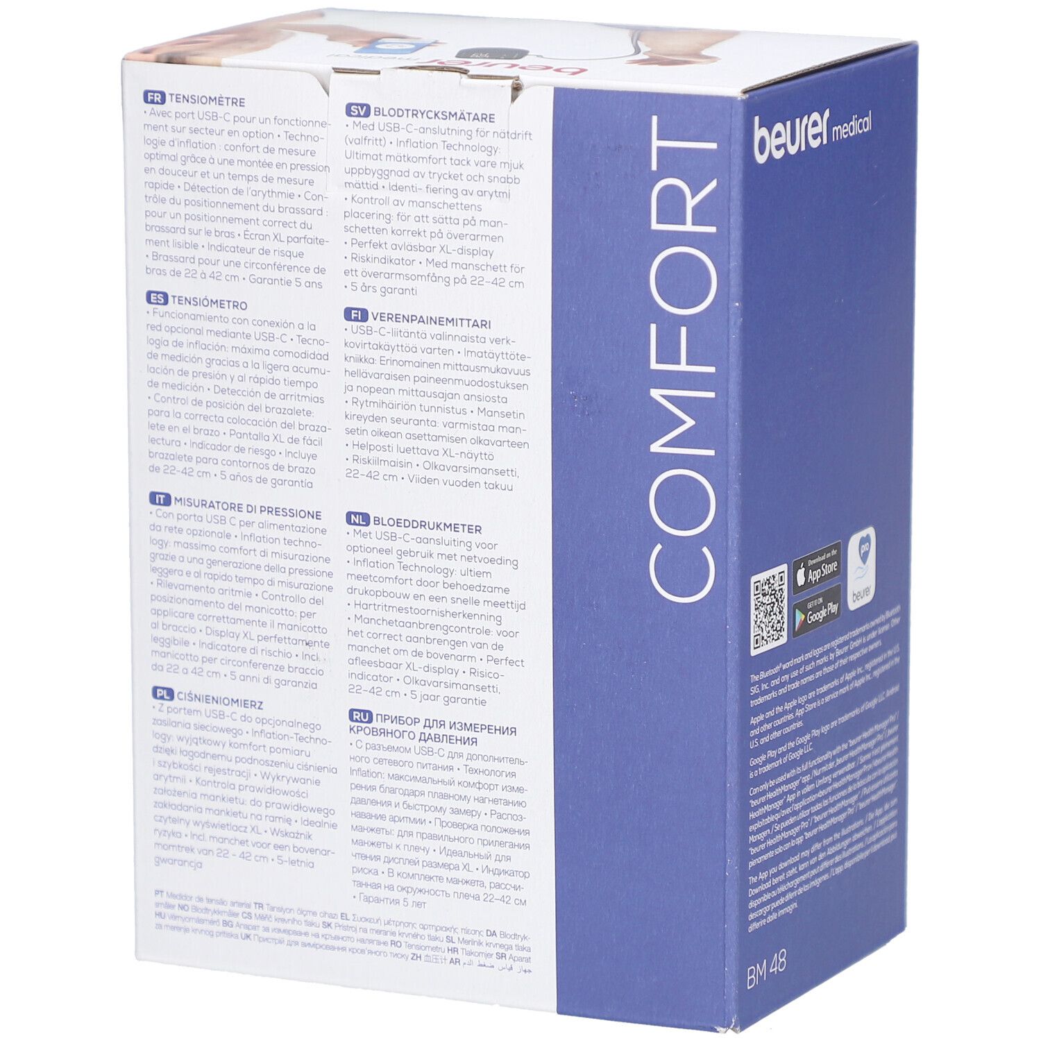 Beurer BM 48 Blutdruckmessgerät Oberarm 22–42 cm