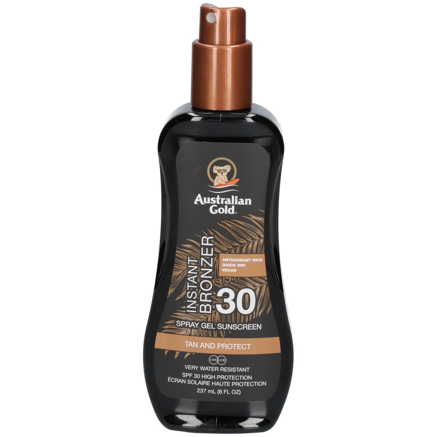 Australian Gold Spray in gel protettivo con bronzer istantaneo SPF 30 - 237 ml
