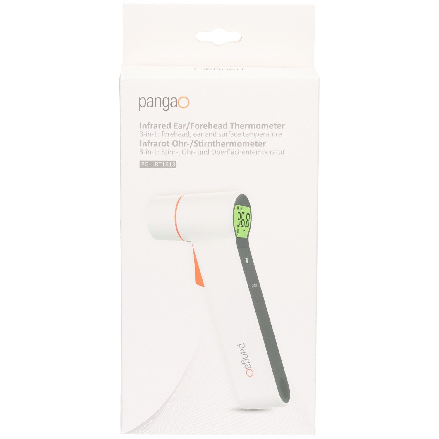 Pangao Infrarot-Ohr-/Stirnthermometer-Verpackung.