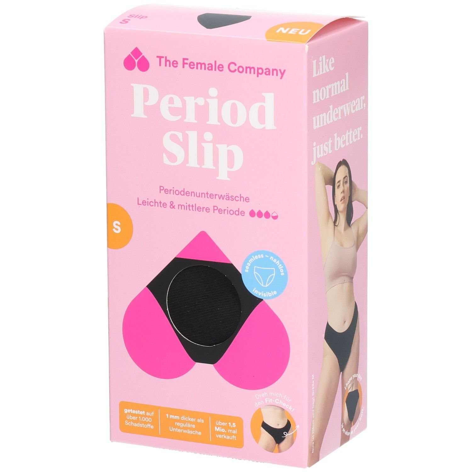Female Company Periodenslip Seamless S schwarz 1 St