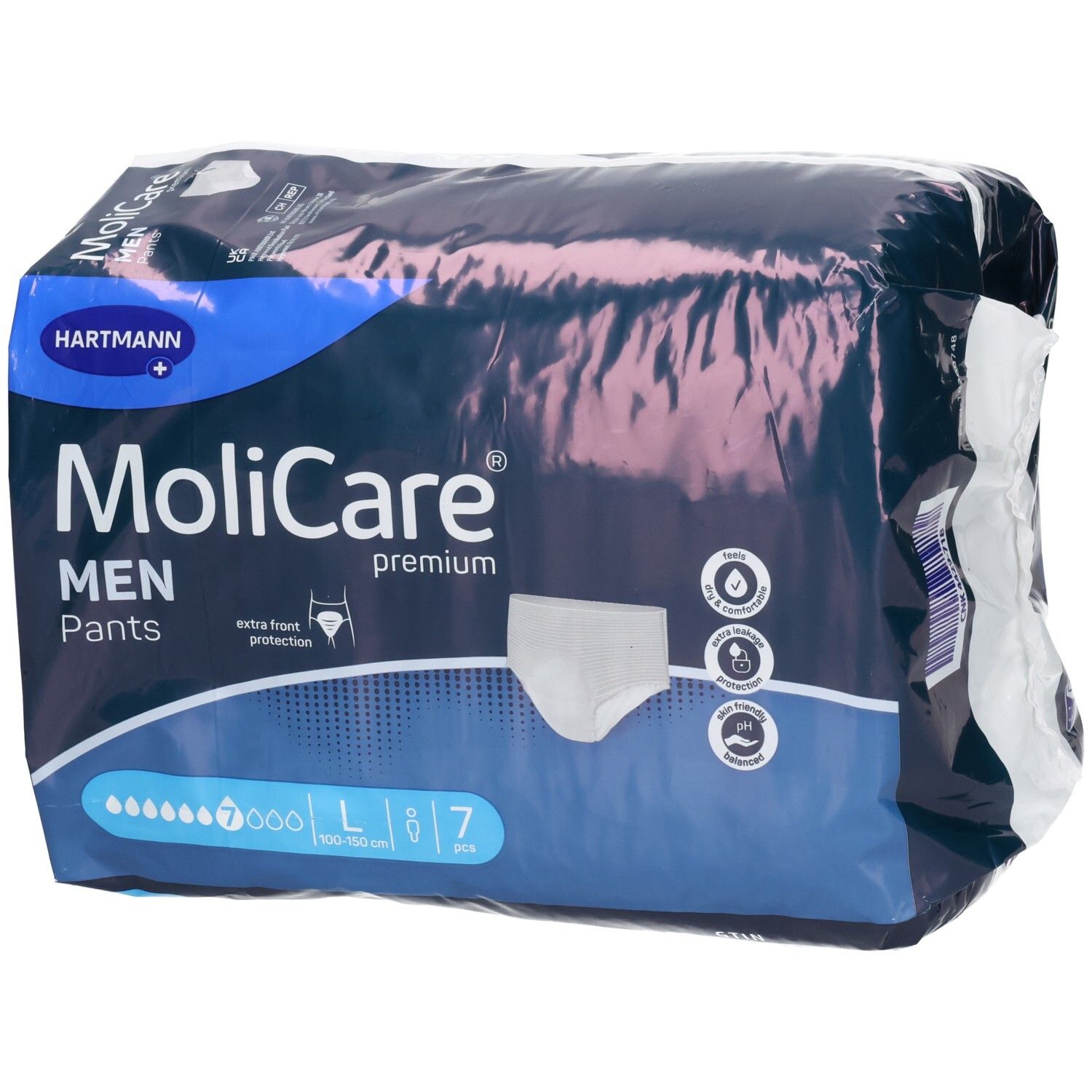 Hartmann MoliCare Premium MEN PANTS L, 7 Stück. Saugfähige Einlagen für Männer.