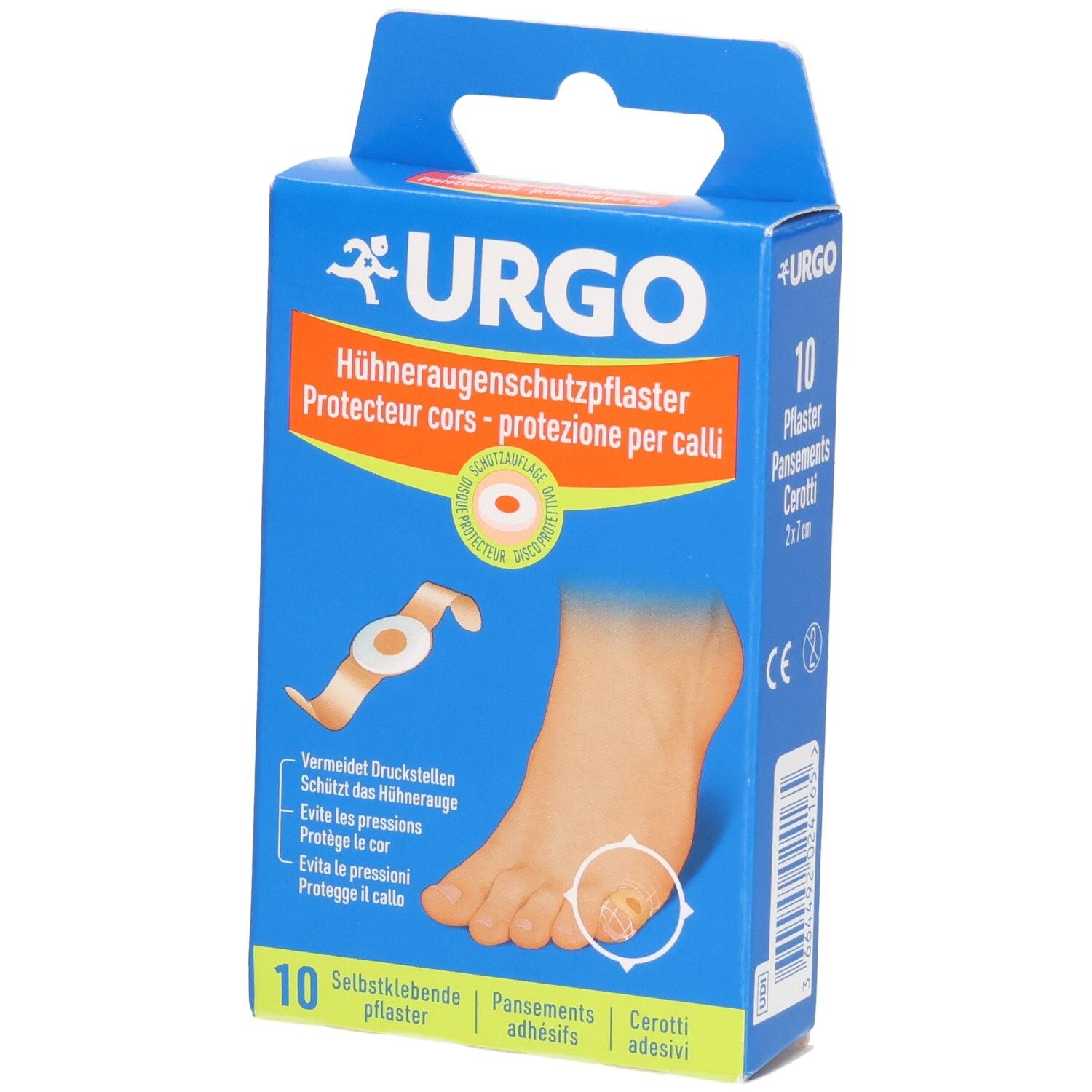 URGO Hühneraugenschutzpflaster 2 x 7 cm 10 Pflaster