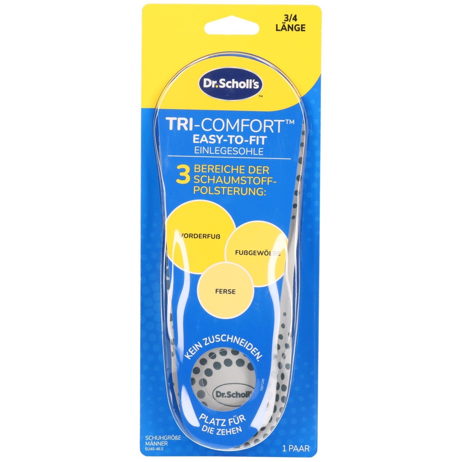 DR. Scholl's Tri-Comfort Sohlen 40 -46.5 M 1 Paar