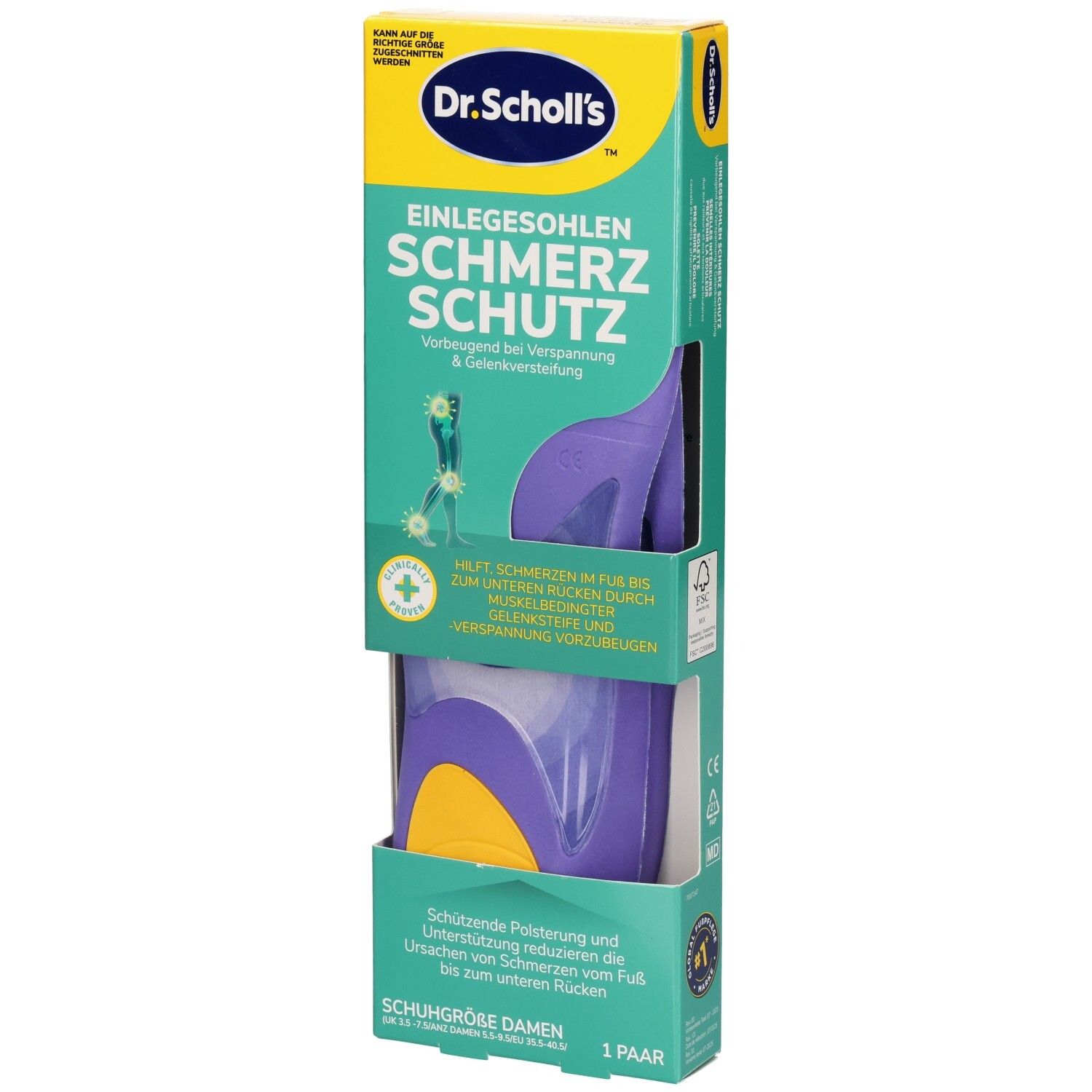DR. Scholl's Schmerzschu Sohle 35.5-40.5 W 1 Paar