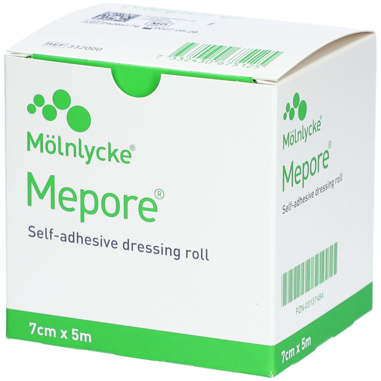 Mölnlycke® Mepore® Pansement auto-adhésif en rouleau 7 cm x 5 m