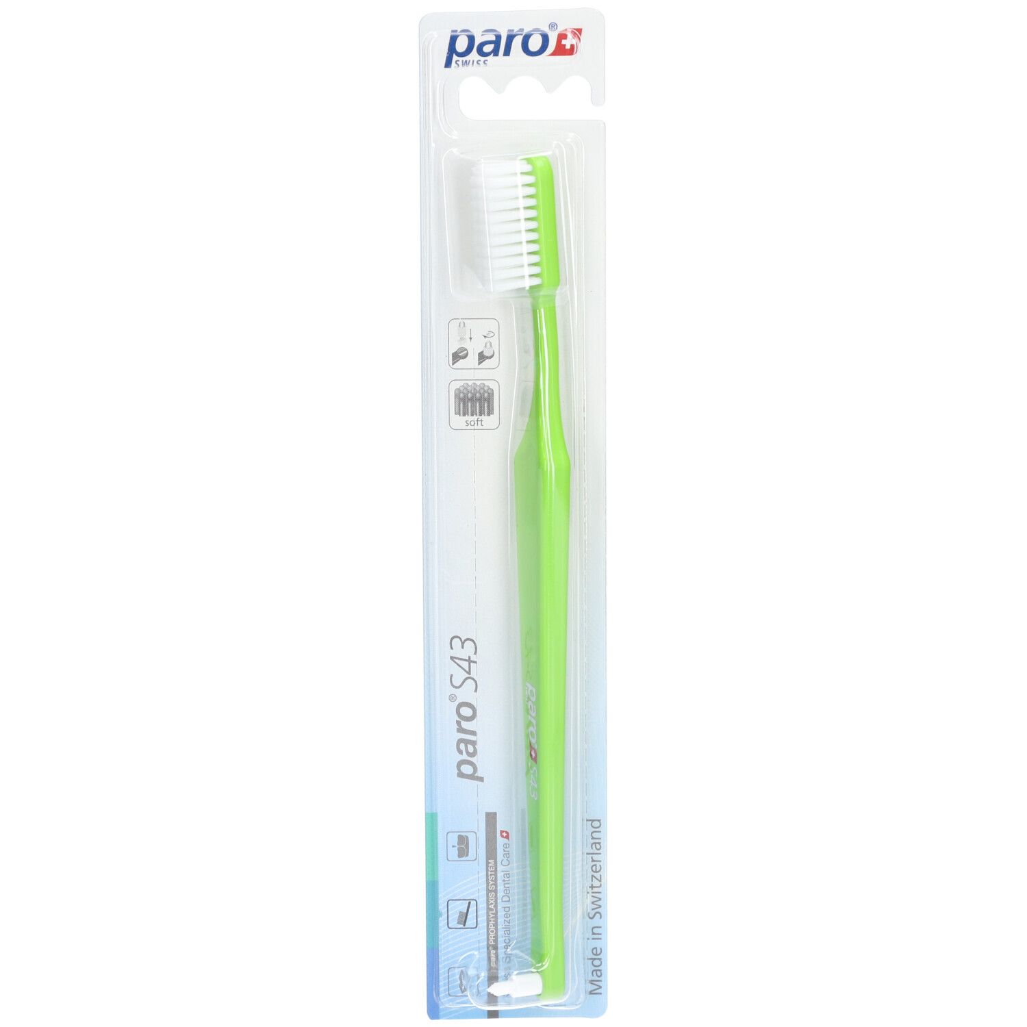 Paro Zahnbürste S43 soft 4-reihig mit Interspace 1 St