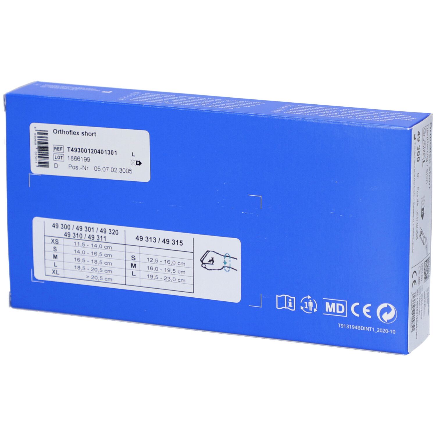 Thuasne Orthoflex Bandage-Verpackung mit Abbildung einer Person mit Bandage.