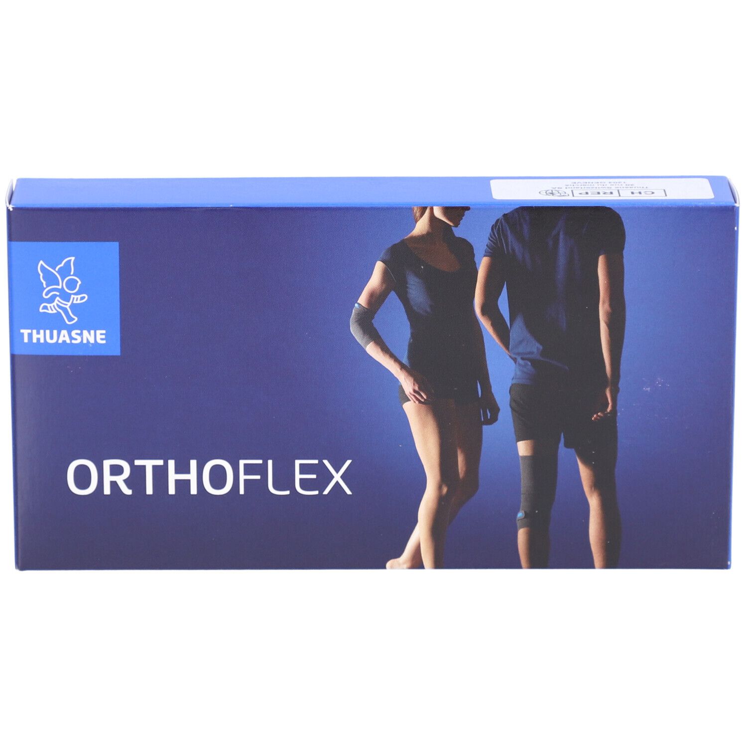 Verpackung von Thuasne Orthoflex Bandagen für Knie und Ellenbogen.