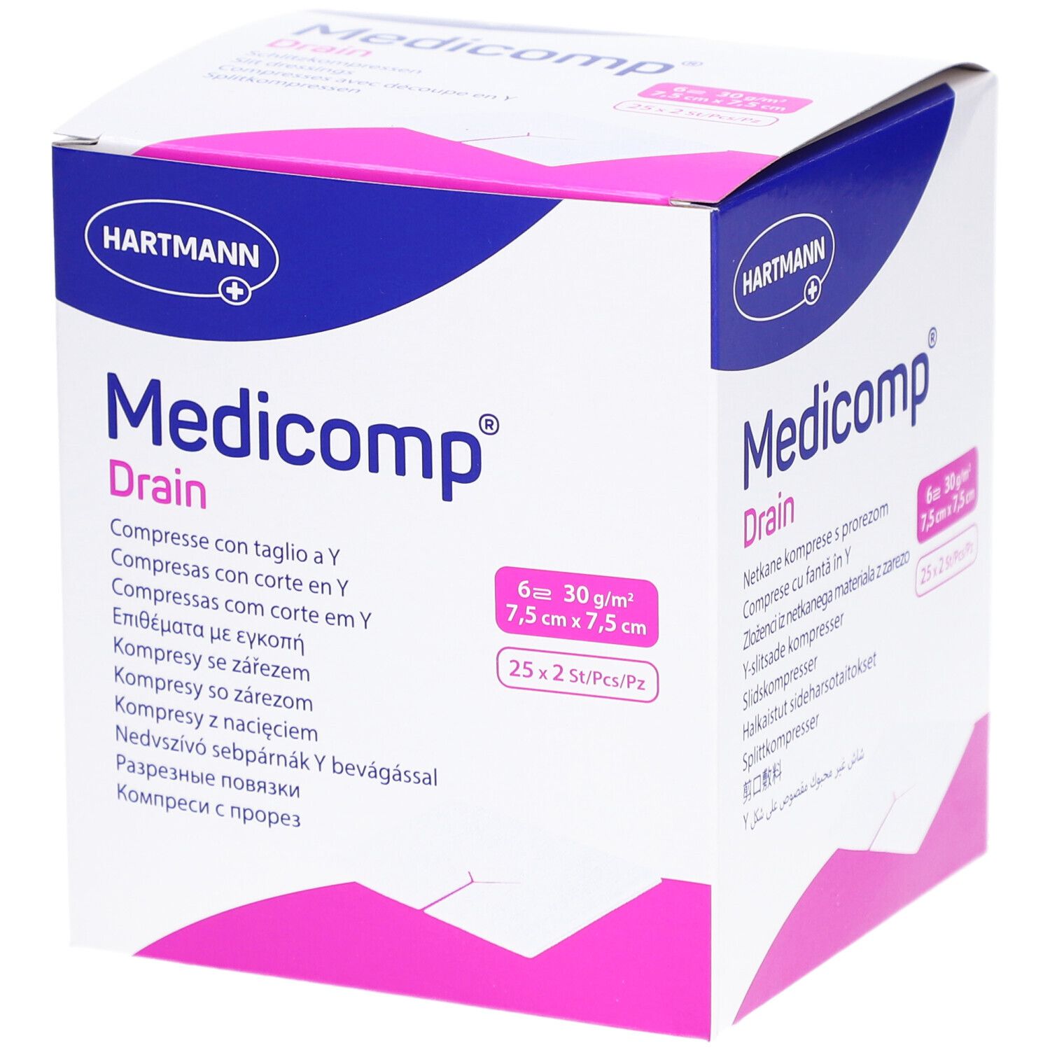 Hartmann Medicomp® Drain Compresses 7,5 x 7,5 cm