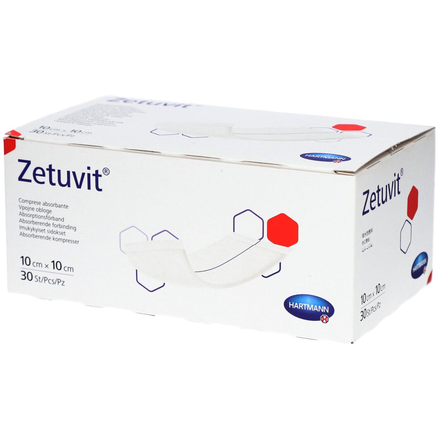 Hartmann Zetuvit® Compresses absorbantes non stériles 10 x 10 cm