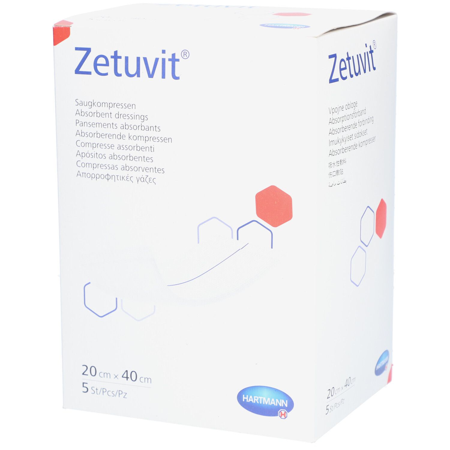 Hartmann Zetuvit® Compresse absorbante non stérile 20 x 40 cm