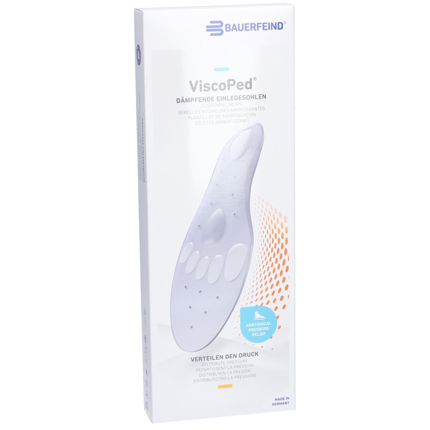 Emballage Viscoped. Marque Bauerfeind. Image du produit et nom sur le devant.