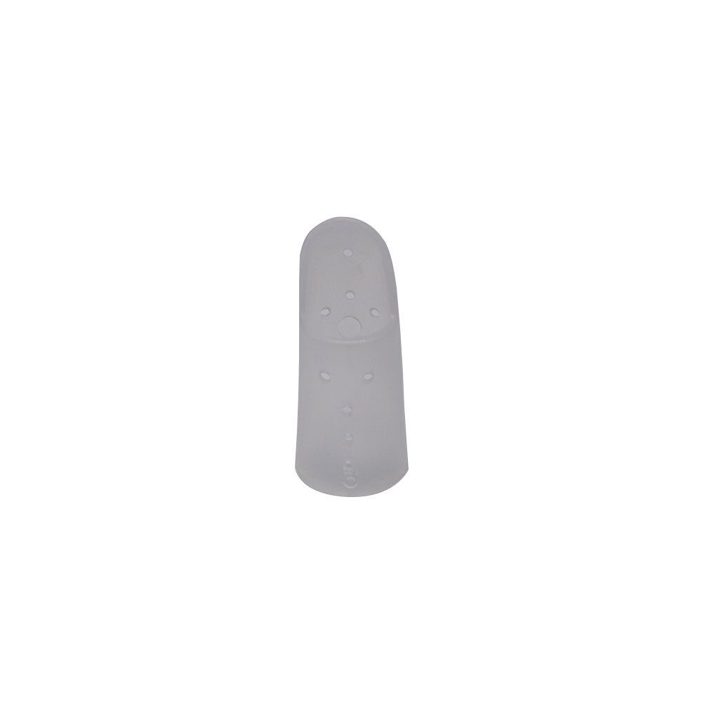 Fingerling, transparent, perforiert. Ovale Form, abgerundete Spitze. Medizinprodukt.