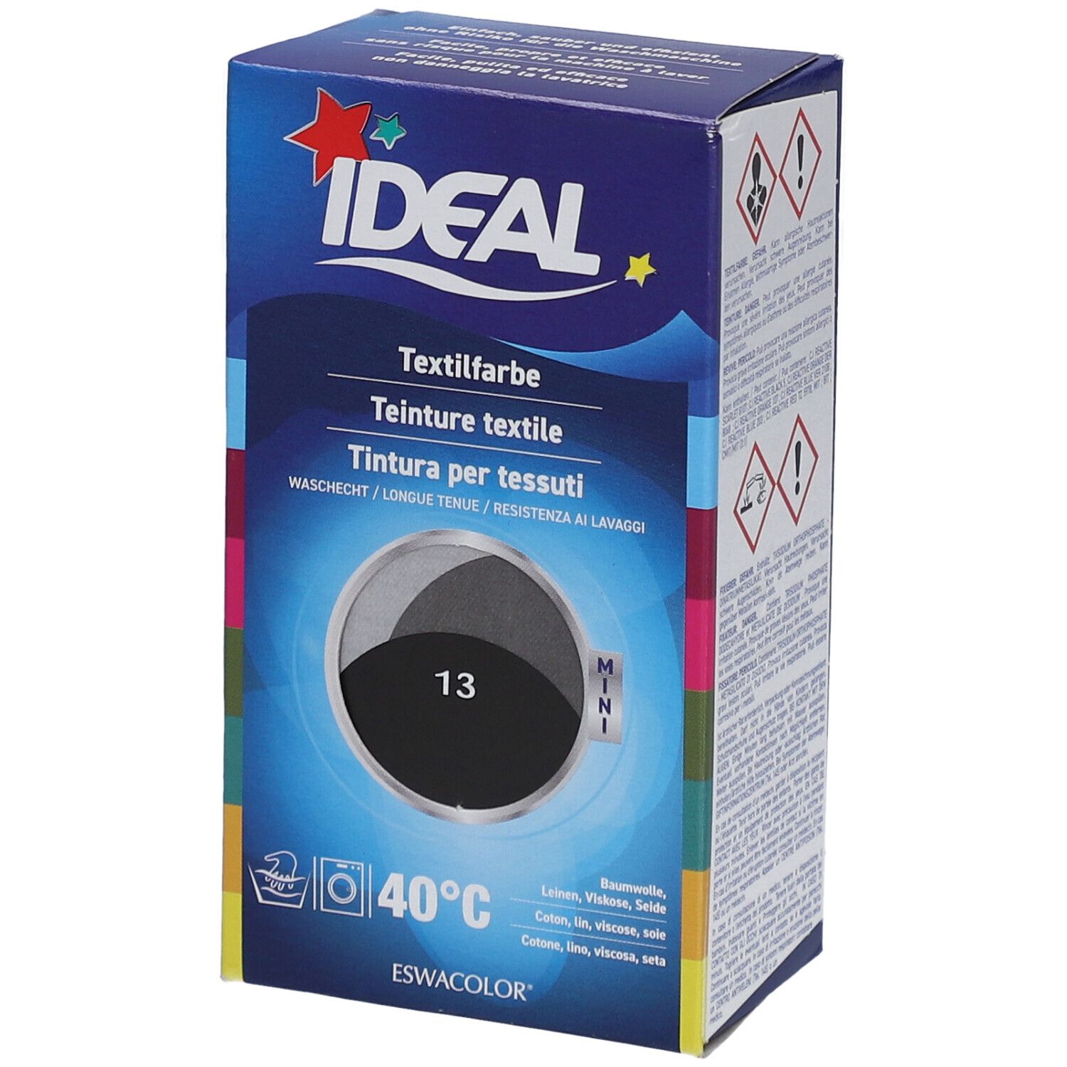 Ideal Mini Baumwolle Color No13 schwarz 1 St Liquidum