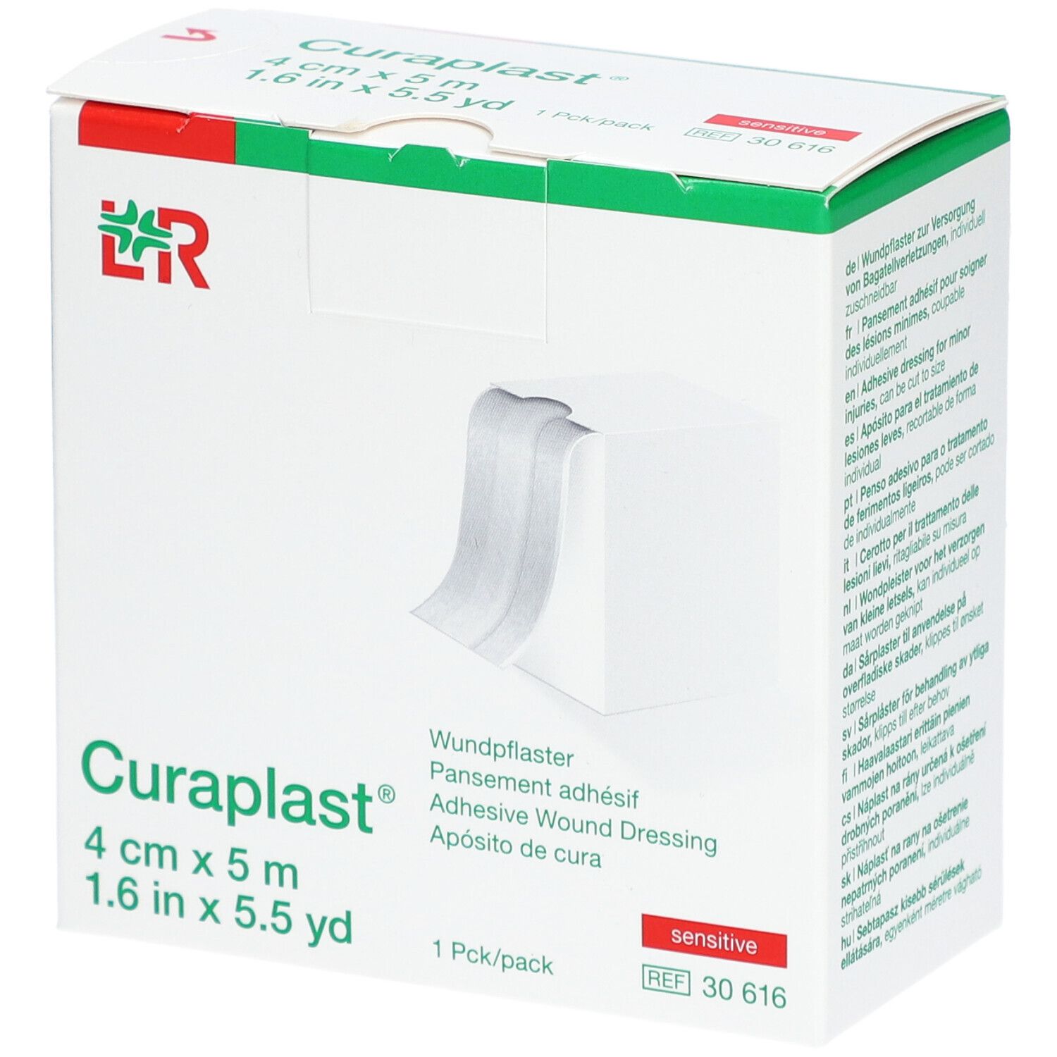 L&R Curaplast® Pansement Adhésif Sensitive 4 cm x 5 m