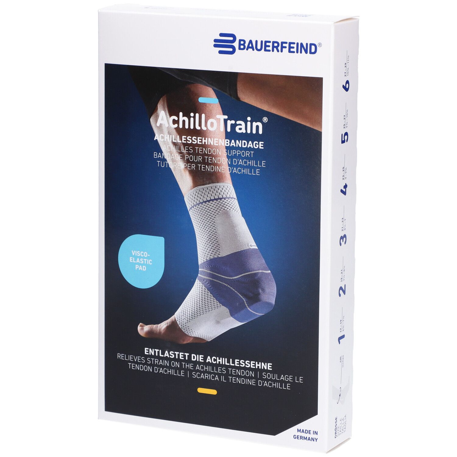 Bauerfeind® AchilloTrain® Droit Taille 3 Titane 1 pièce