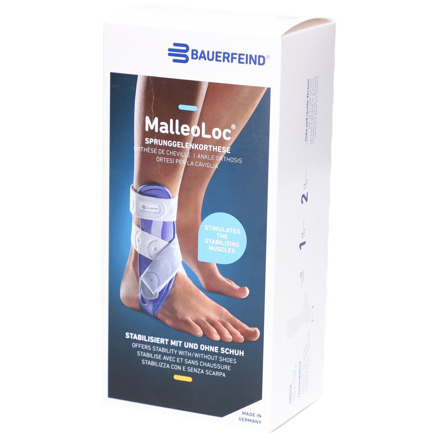 Bauerfeind MalleoLoc® Haarbandage Orthese Größe 2 rechts