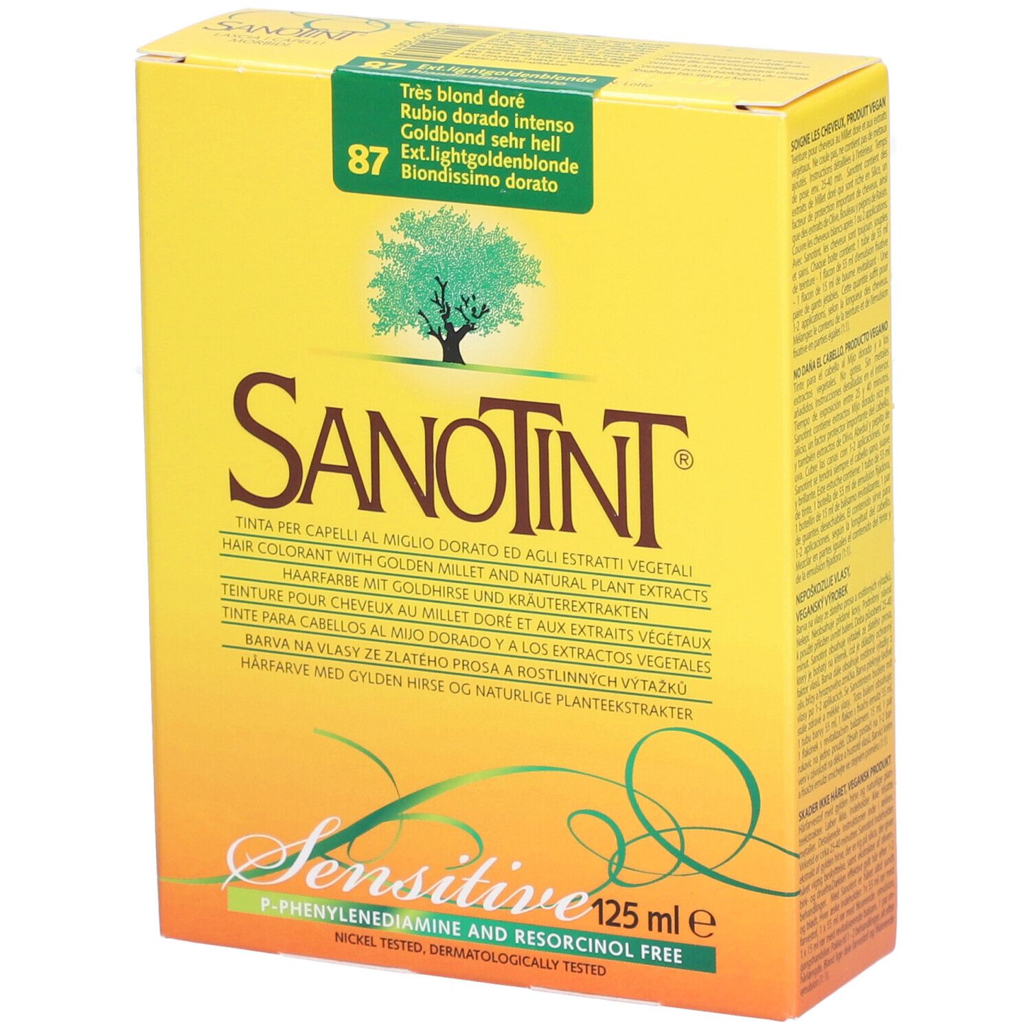 Sanotint® Sensitive Teinture pour cheveux 87 Blond doré intense