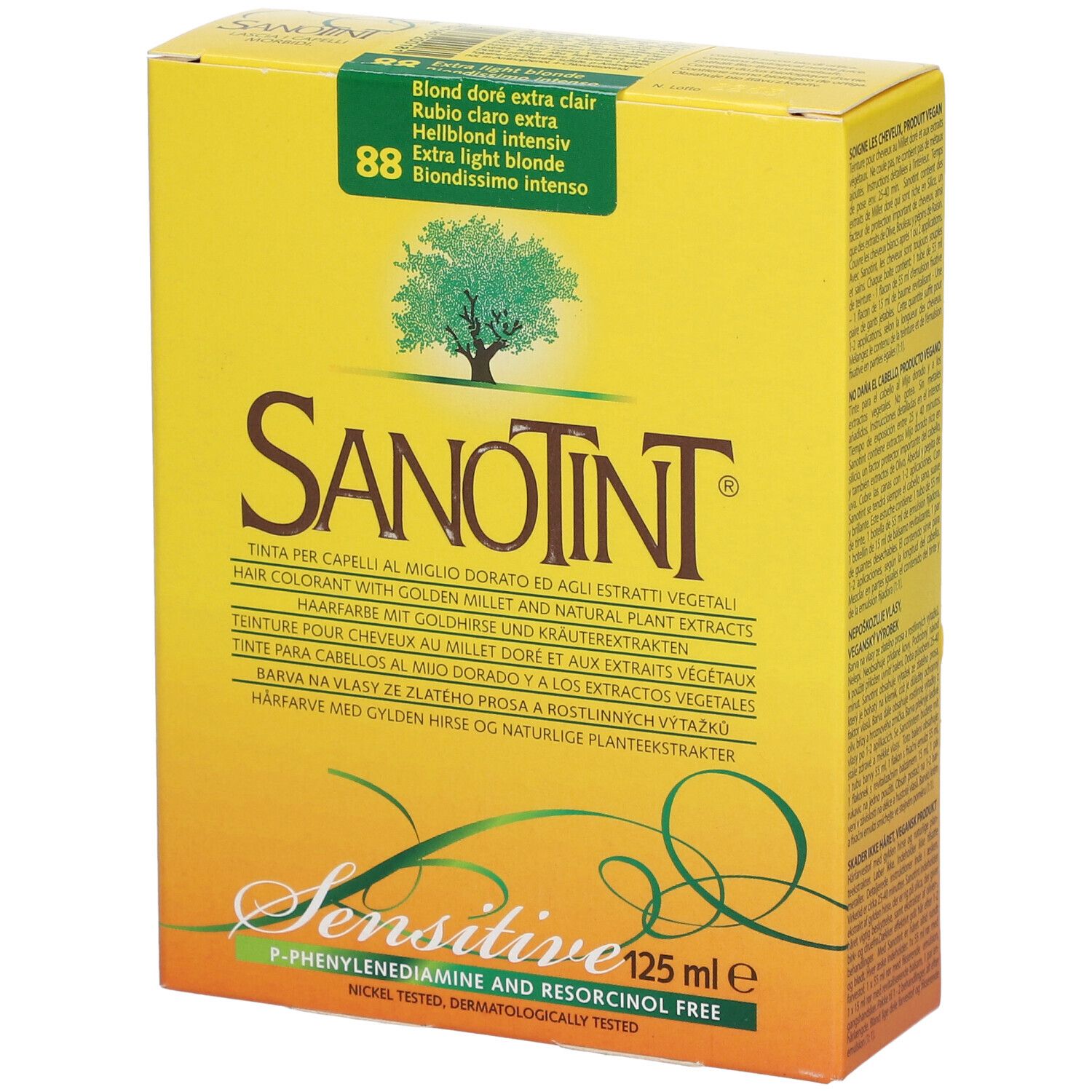 Sanotint® Sensitive Teinture pour les cheveux 88 Blond doré extra clair