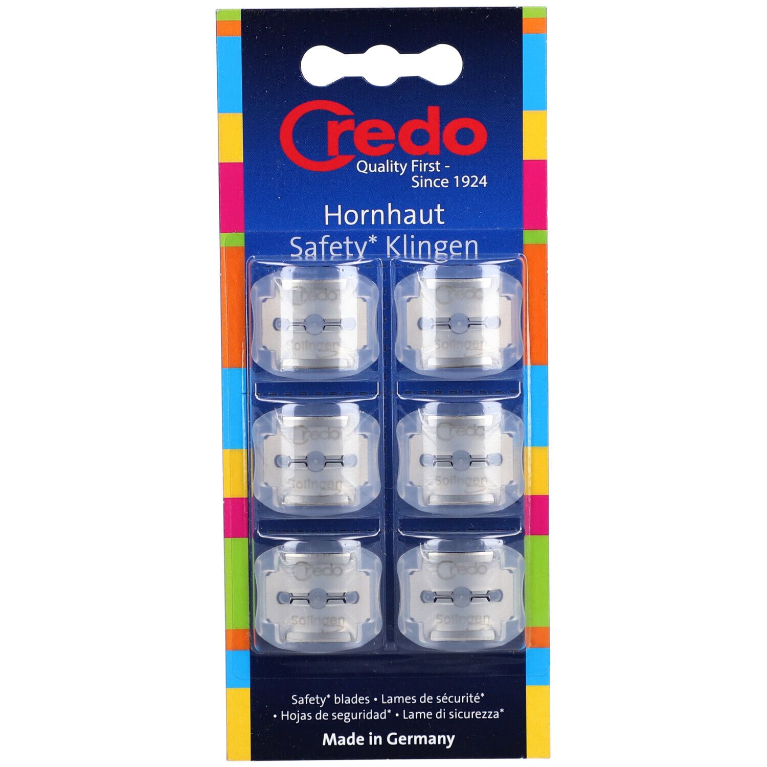 Credo Lames Safety pour callosités Blist 6 pces