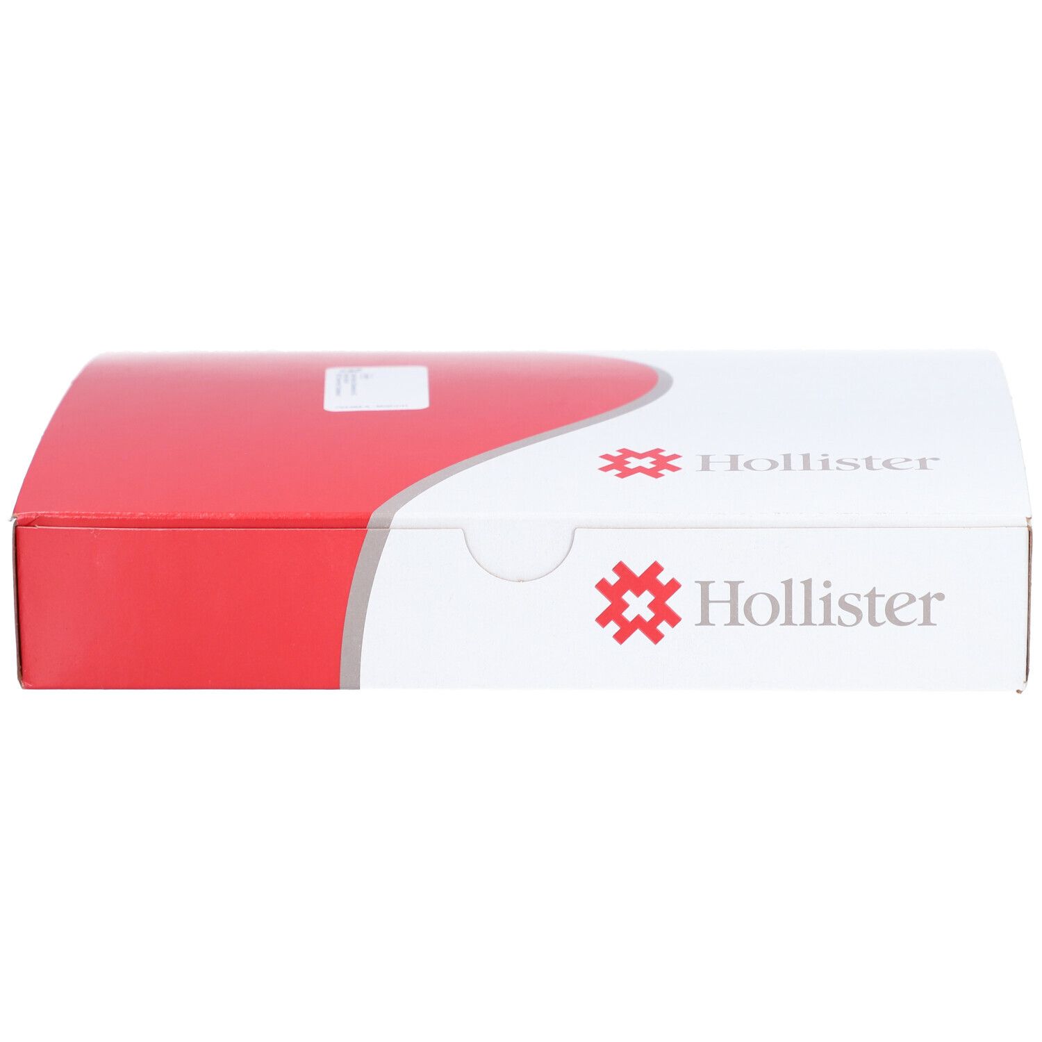 Verpackung, rot-weiß. Logo Hollister. Produktcode 9662. Barcode. CE-Kennzeichnung.