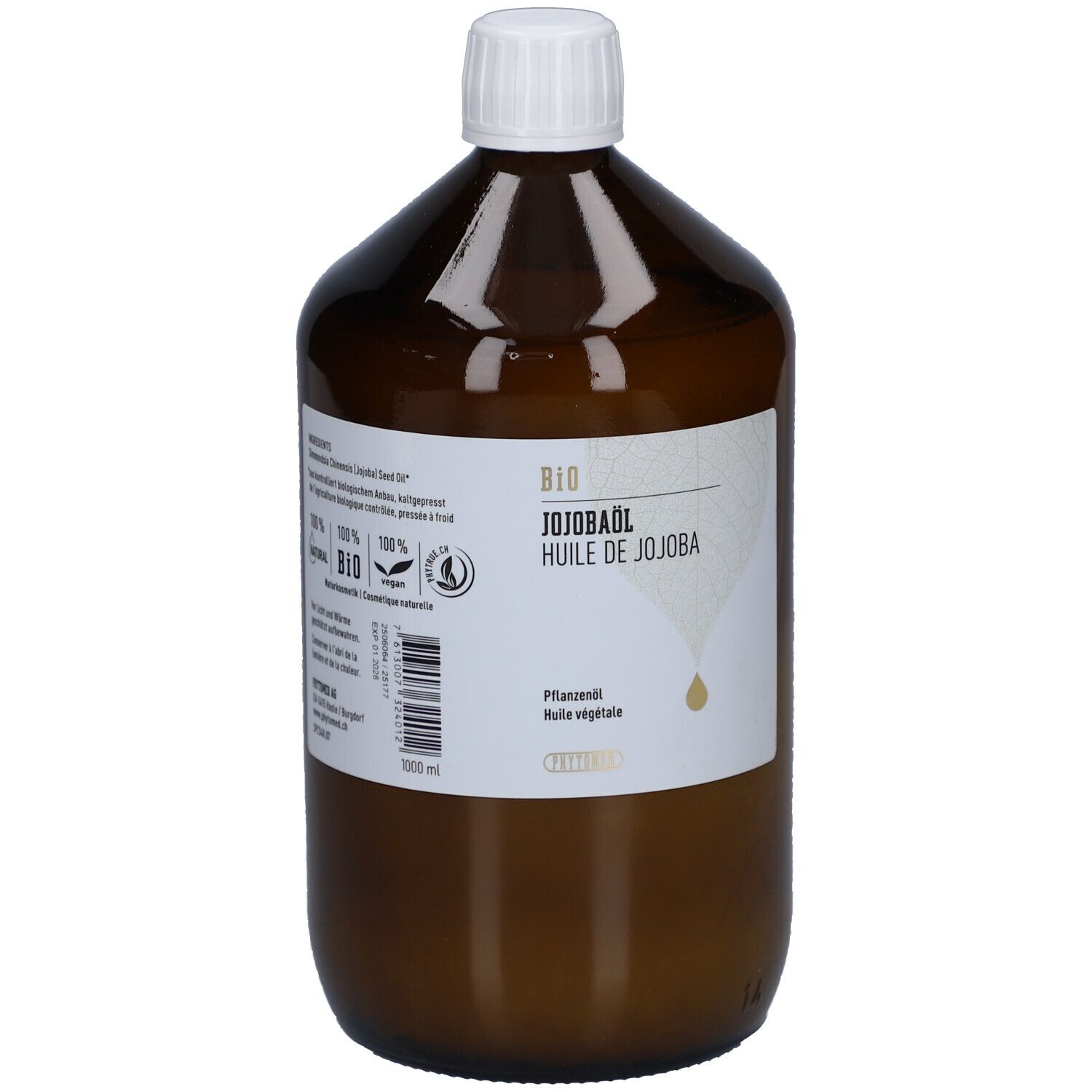 Phytomed Jojobaöl Bio 1000 ml Ätherisches Öl