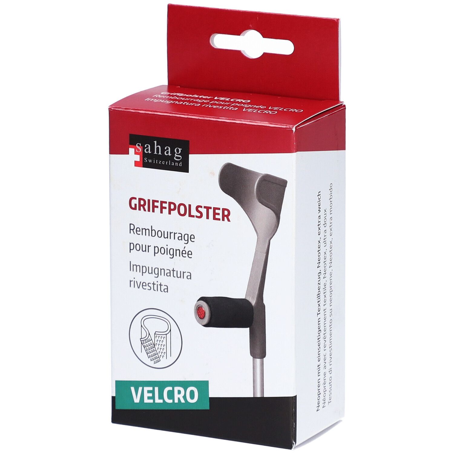 Sahag Rembourrage de poignée Neotex Velcro noir