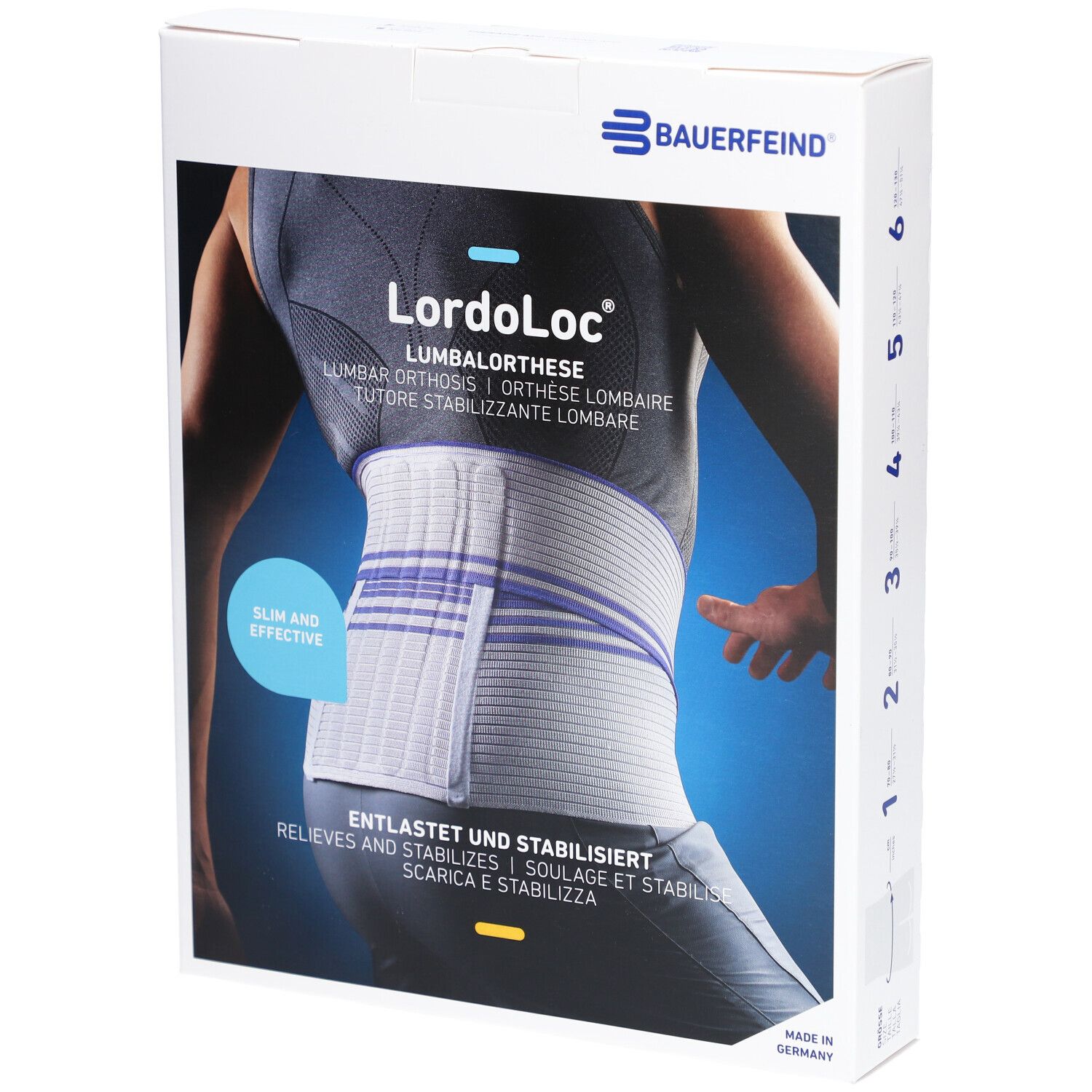 Bauerfeind® LordoLoc® Lumbale Orthese Größe 6 Titanium