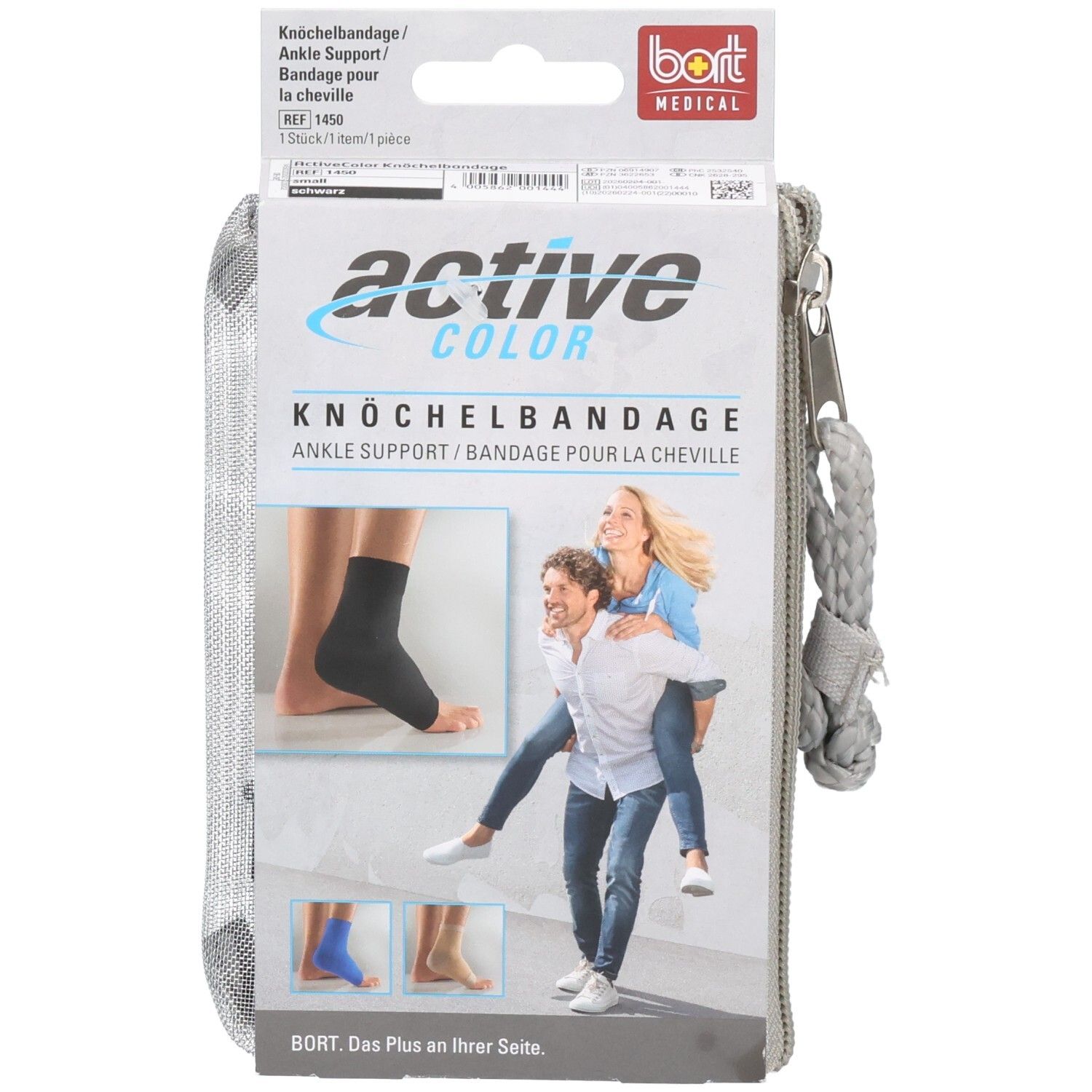 Bort ActiveColor® Knöchelbandage, Größe S, schwarz