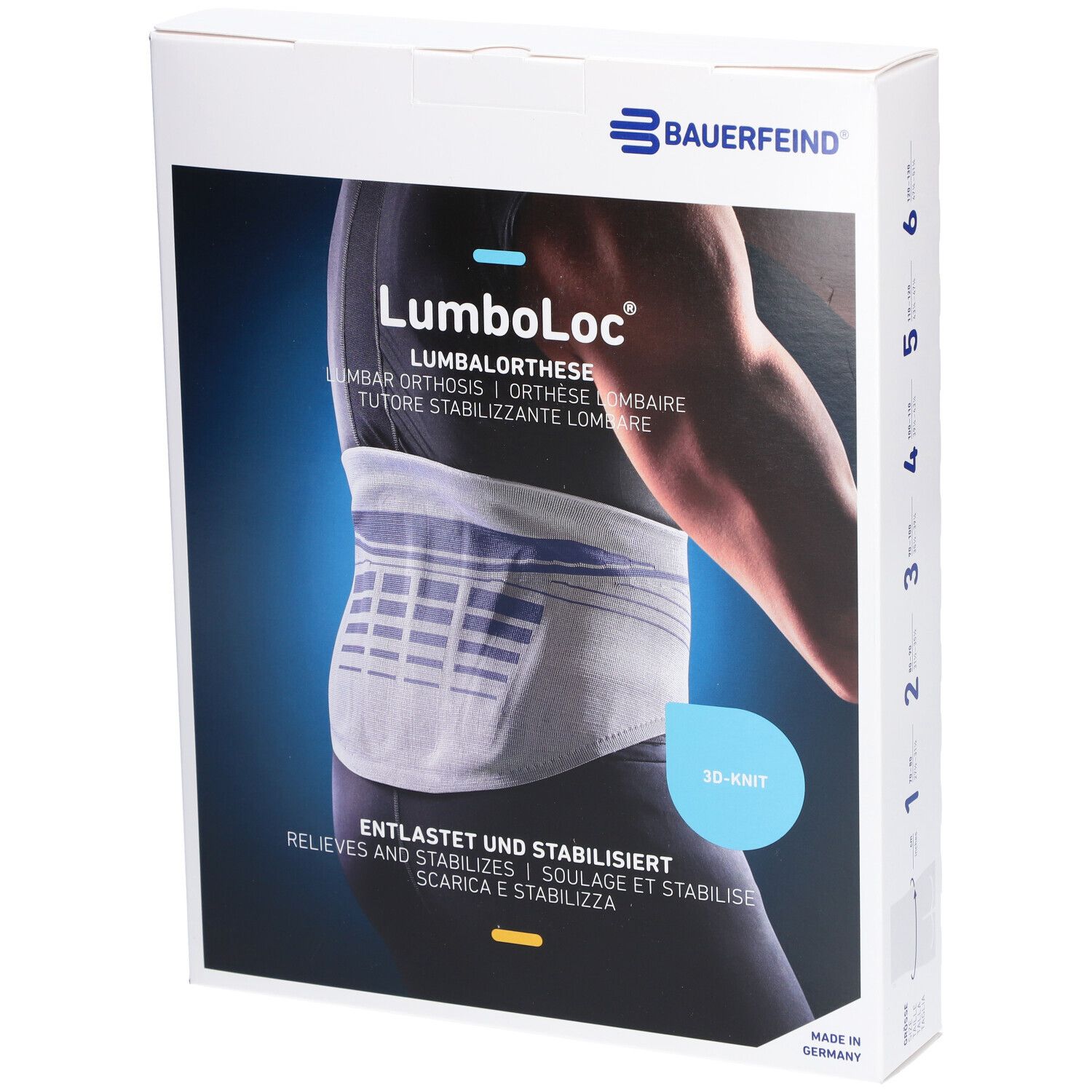 Bauerfeind® Bandage de soutien dorsal LumboLoc® taille 4 titane