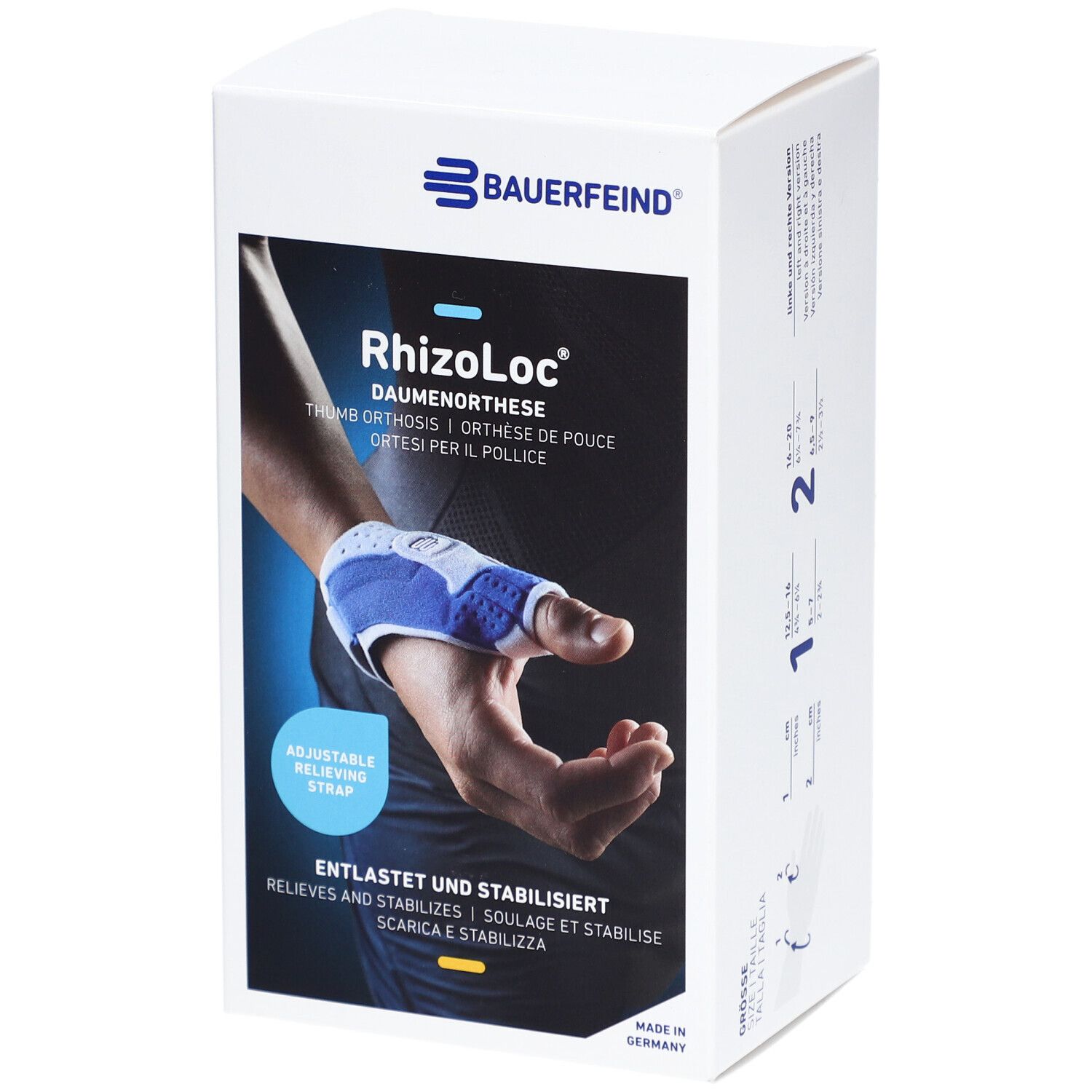 Bauerfeind® RhizoLoc® Orthèse de pouce Gauche taille 1