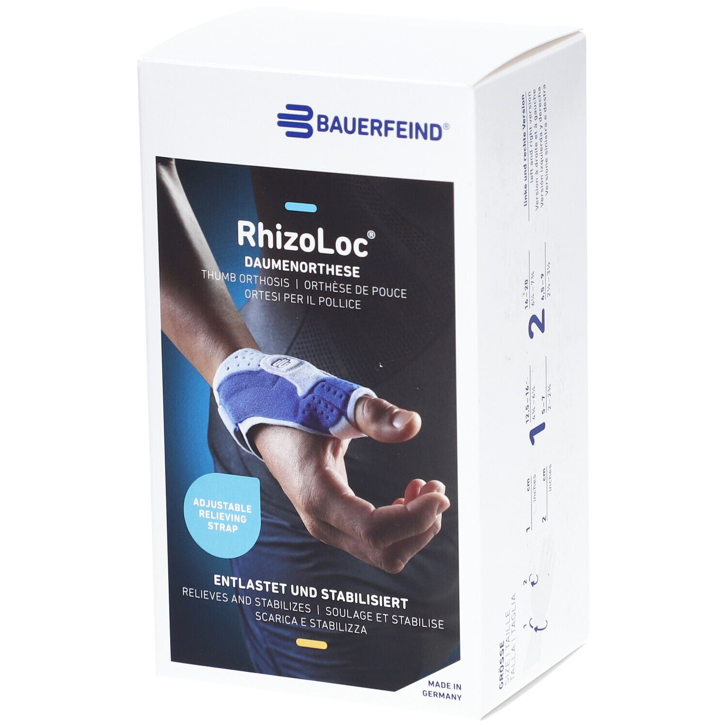Bauerfeind® RhizoLoc® Orthèse de pouce Gauche taille 2