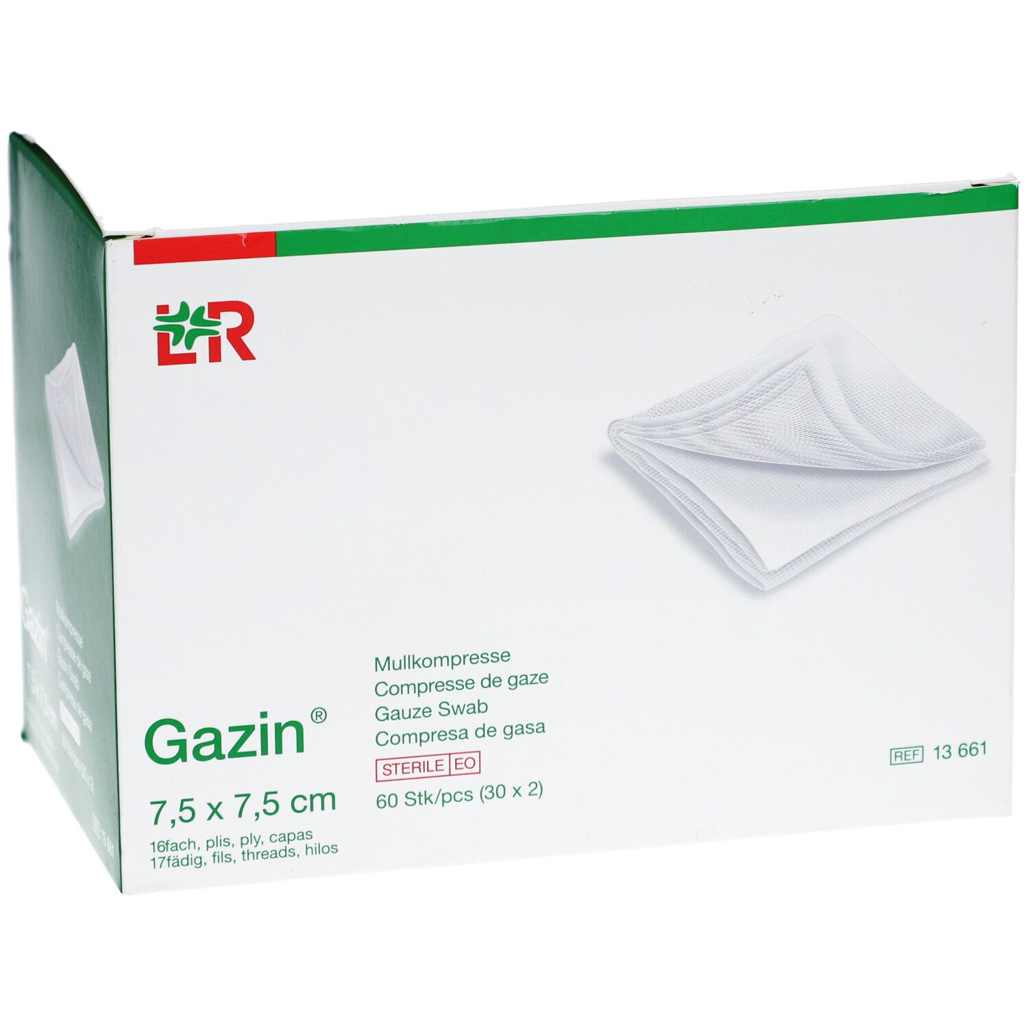 Gazin® Kompresse 7,5 cm x 7,5 cm steril 16 fach