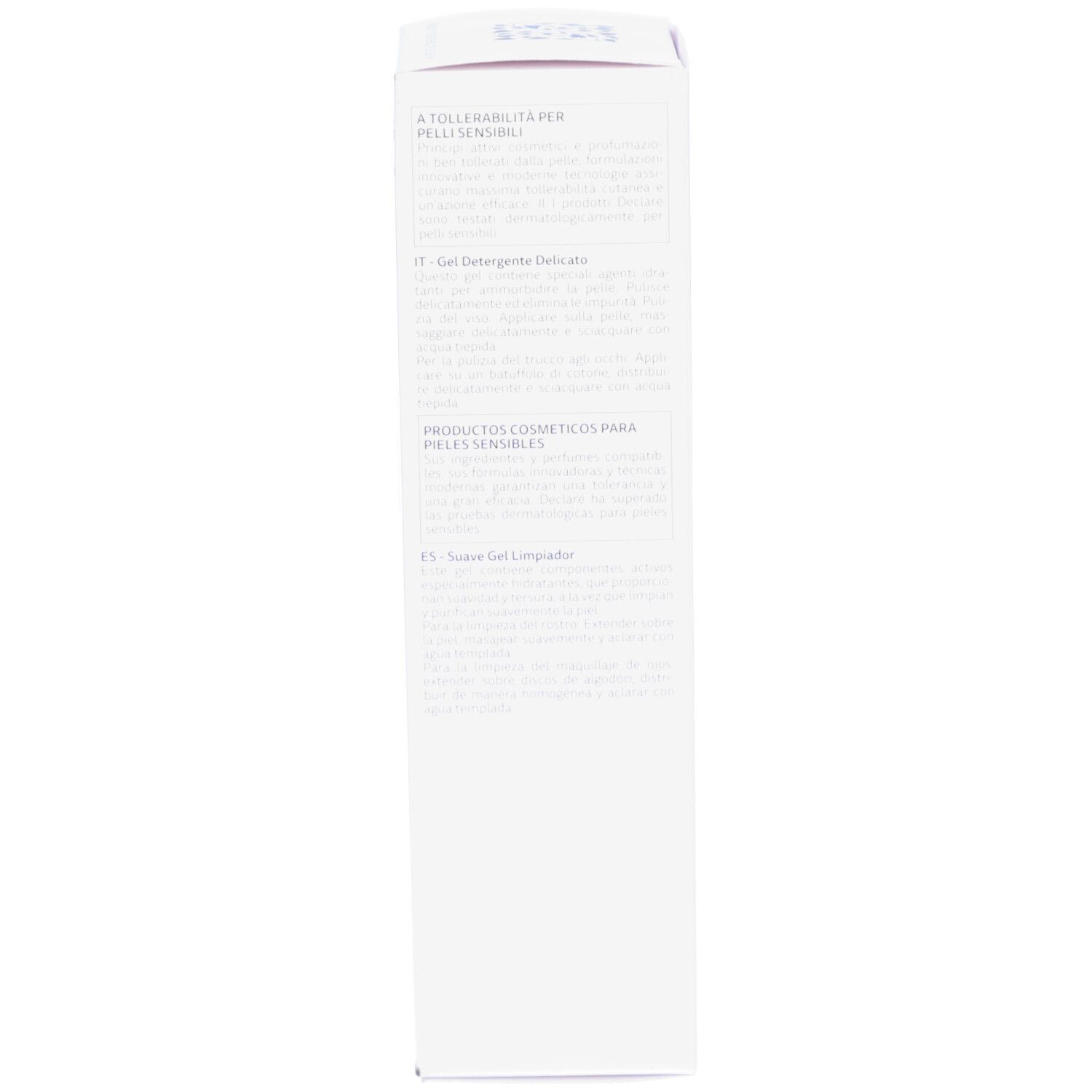 Weiße Tube DECLARÉ Cleansing Gel. Text: Soft Cleansing, Cleansing Gel. Für normale bis Mischhaut.