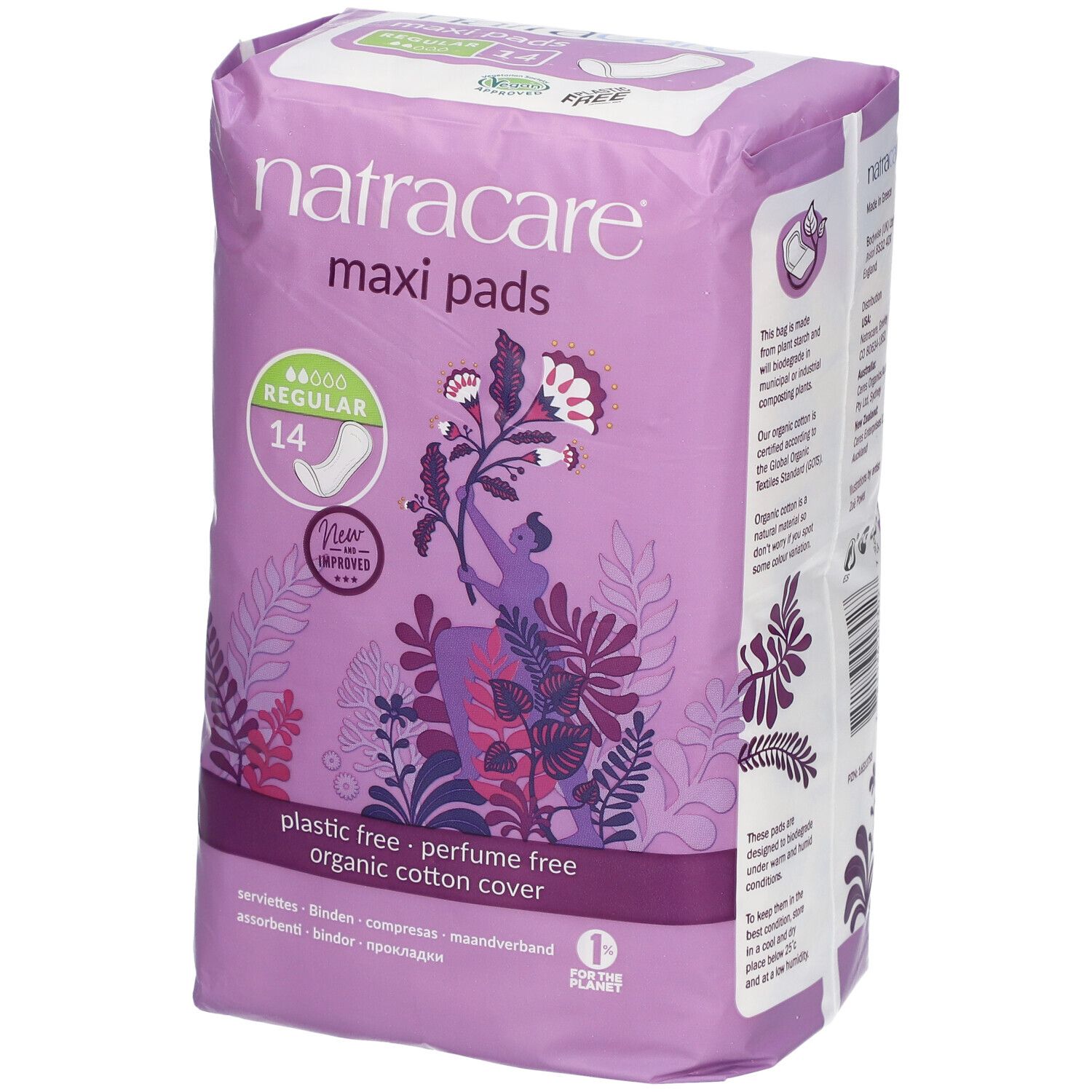 Natracare Maxi pads, serviette hygiènique regular